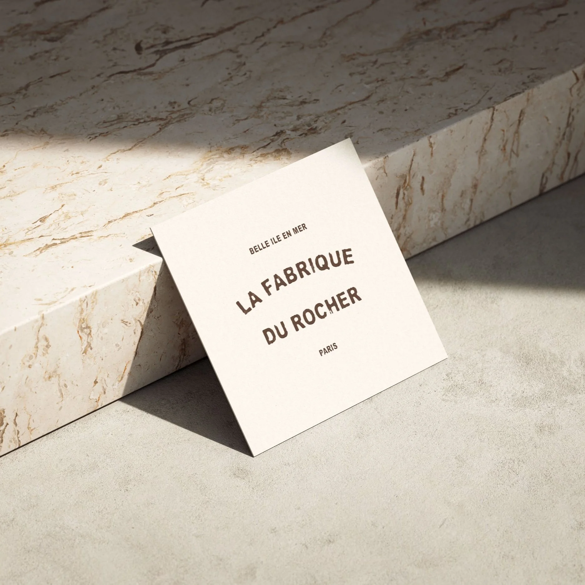presentation card mockup la fabrique du rocher