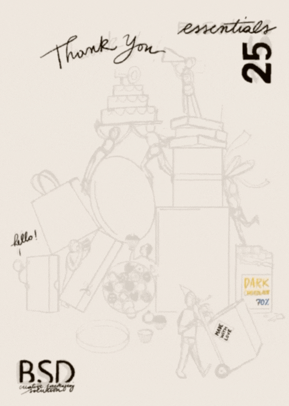 timelapse of process of illustrating the cover of BSD 40 year anniversary