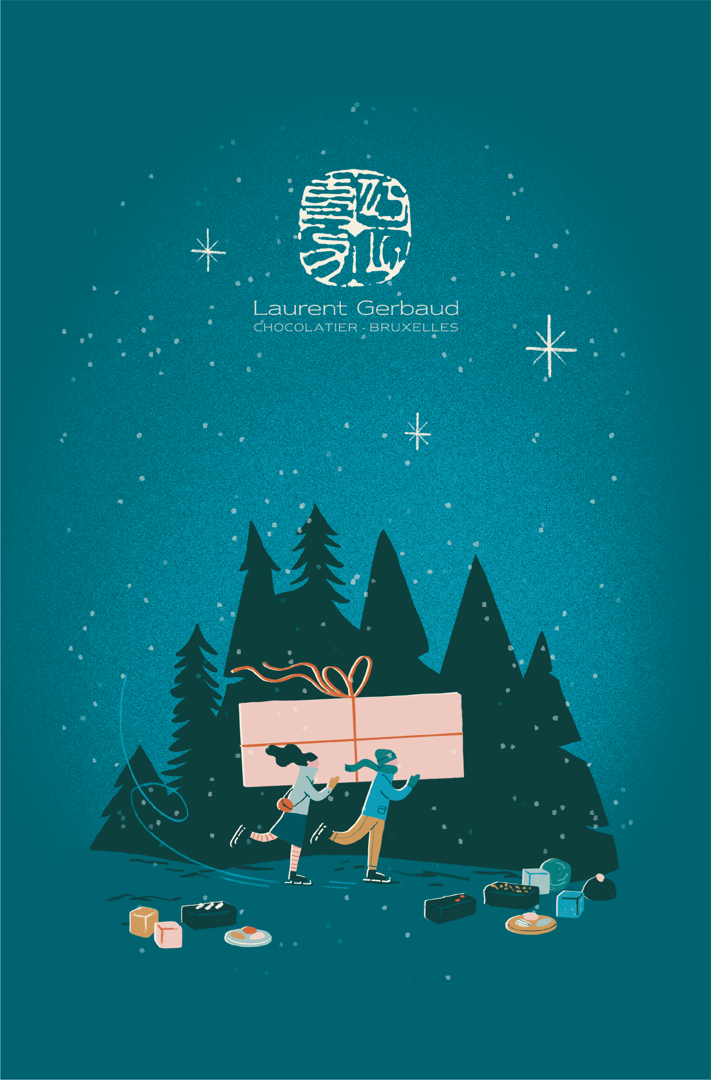 front illustration of final result for christmas calendar