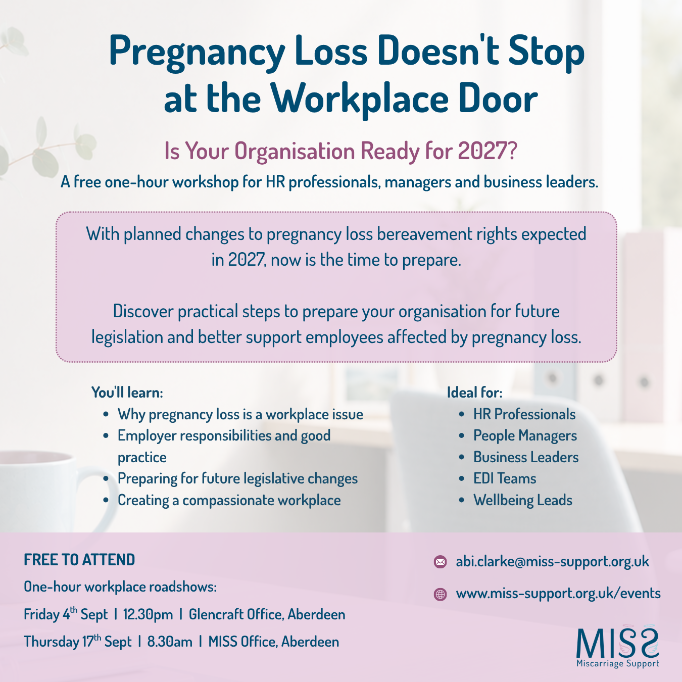 Preparing for Pregnancy Loss Policy Changes Workshop