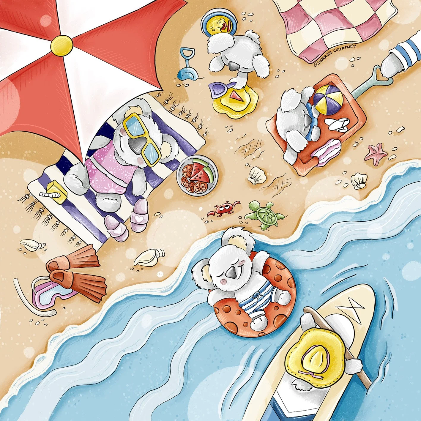 Koala Family Beach Day.jpg