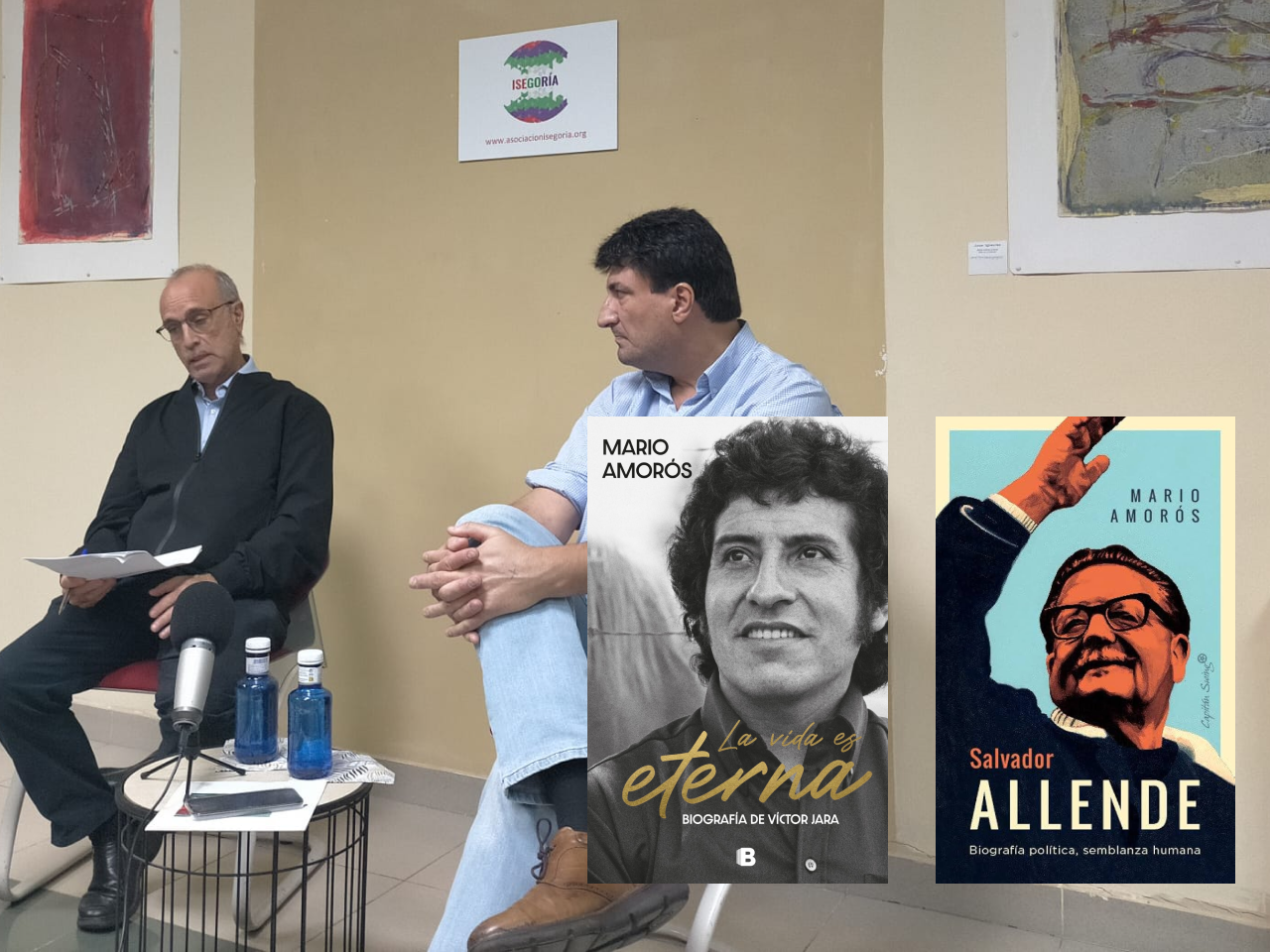Presentación de Salvador Allende: Biografía política, semblanza humana y La vida es eterna: Biografía de Víctor Jara