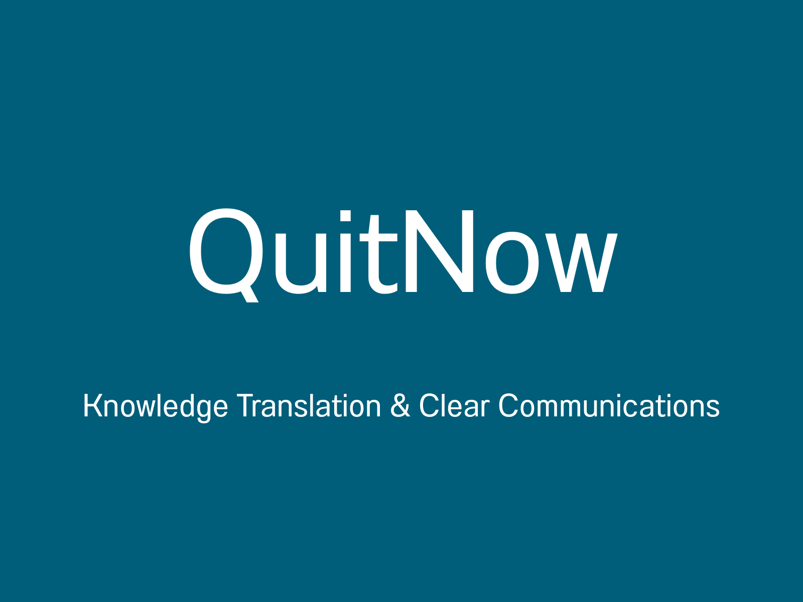 QuitNow- Knowledge Translation