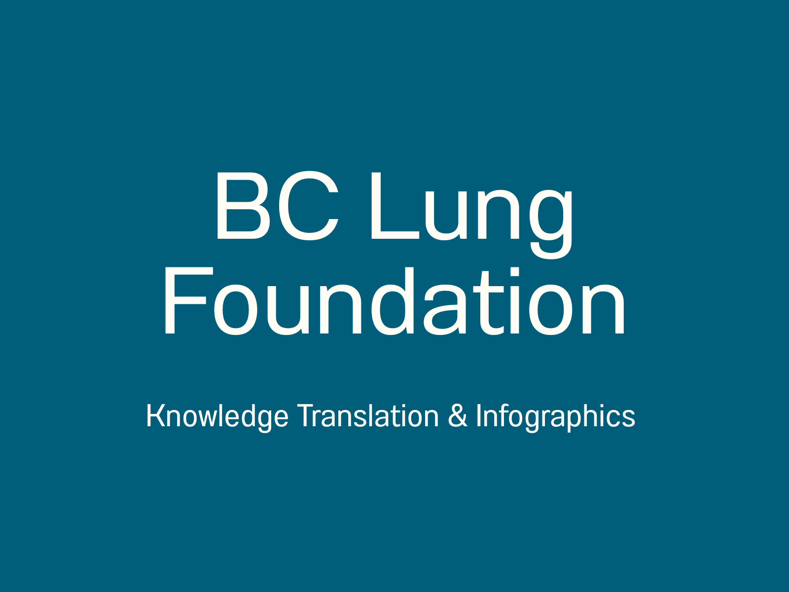 BC Lung Foundation- Knowledge Translation