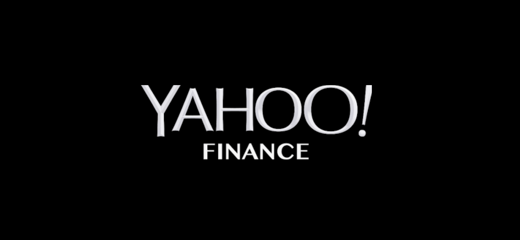 Yahoo Finance logo on a black background