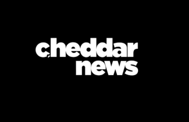 Cheddar News logo with white text on a black background