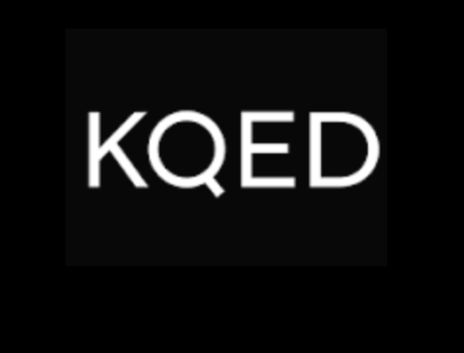 KQED logo on a black background.