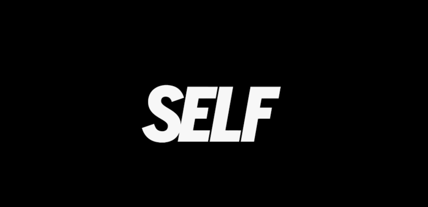 "SELF" written in bold white letters on a black background.