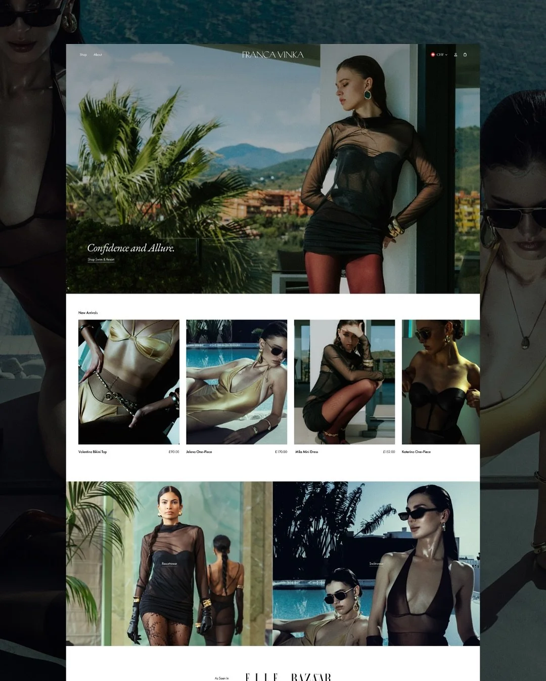 Franca Vinka - the most beautiful, fashion-led luxury swimwear and resortwear.

We recently worked with Francesca to redesign her site in less than 2 weeks (!!), and today was launch day! The goal was to create a conversion-focused site without losin