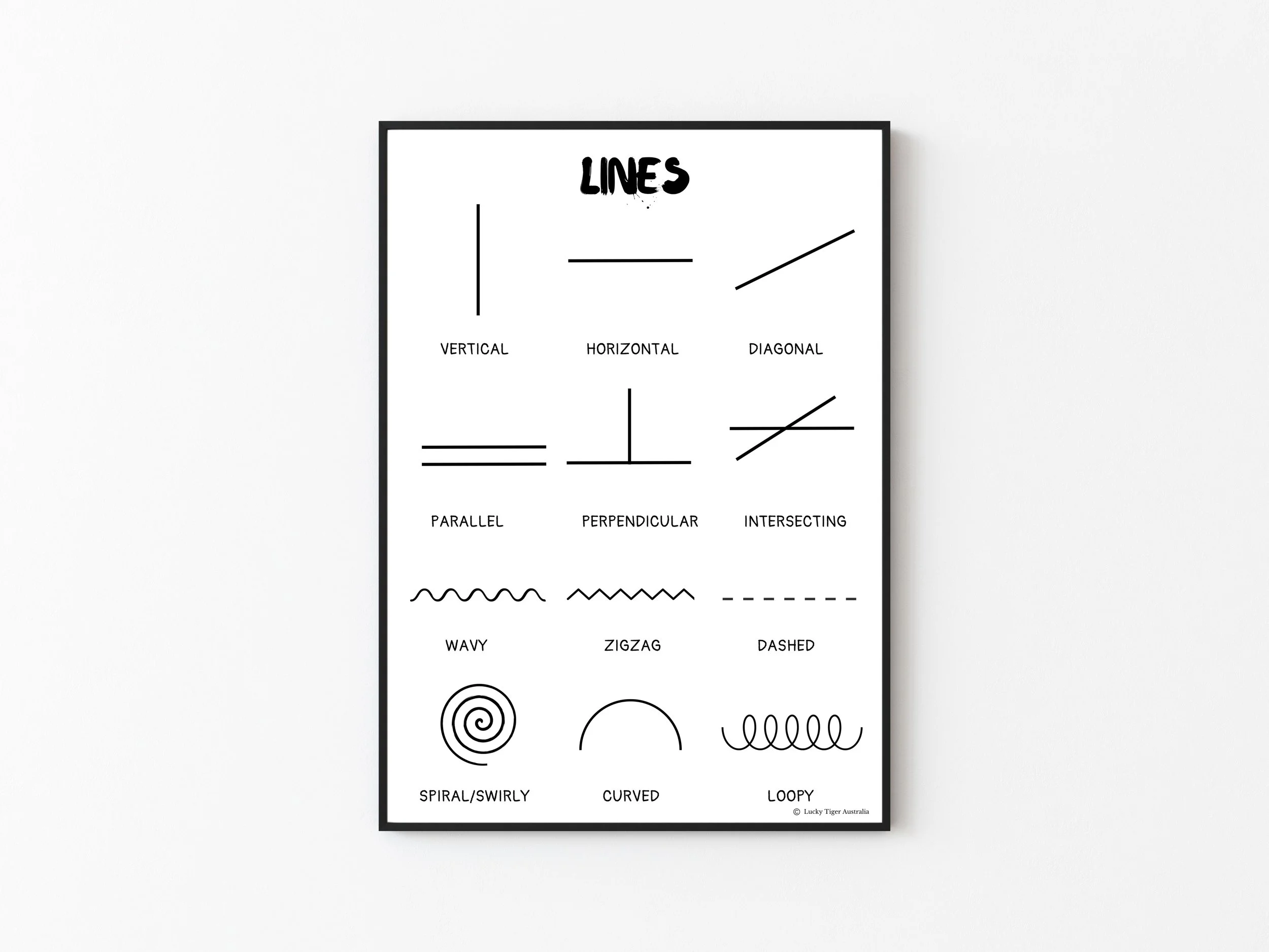 LINES A3 PRINTED POSTER