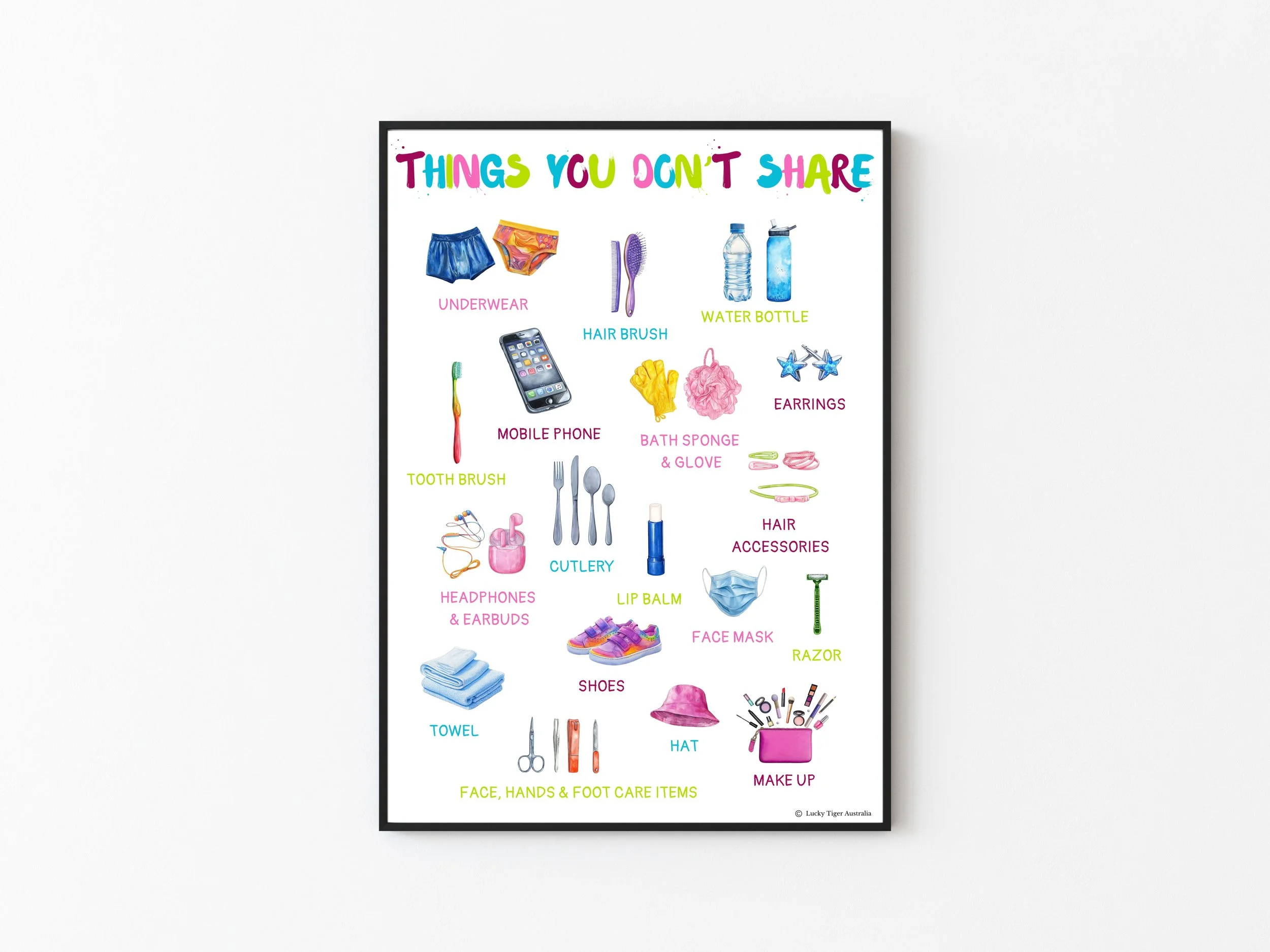 THINGS YOU DON’T SHARE A3 PRINTED POSTER
