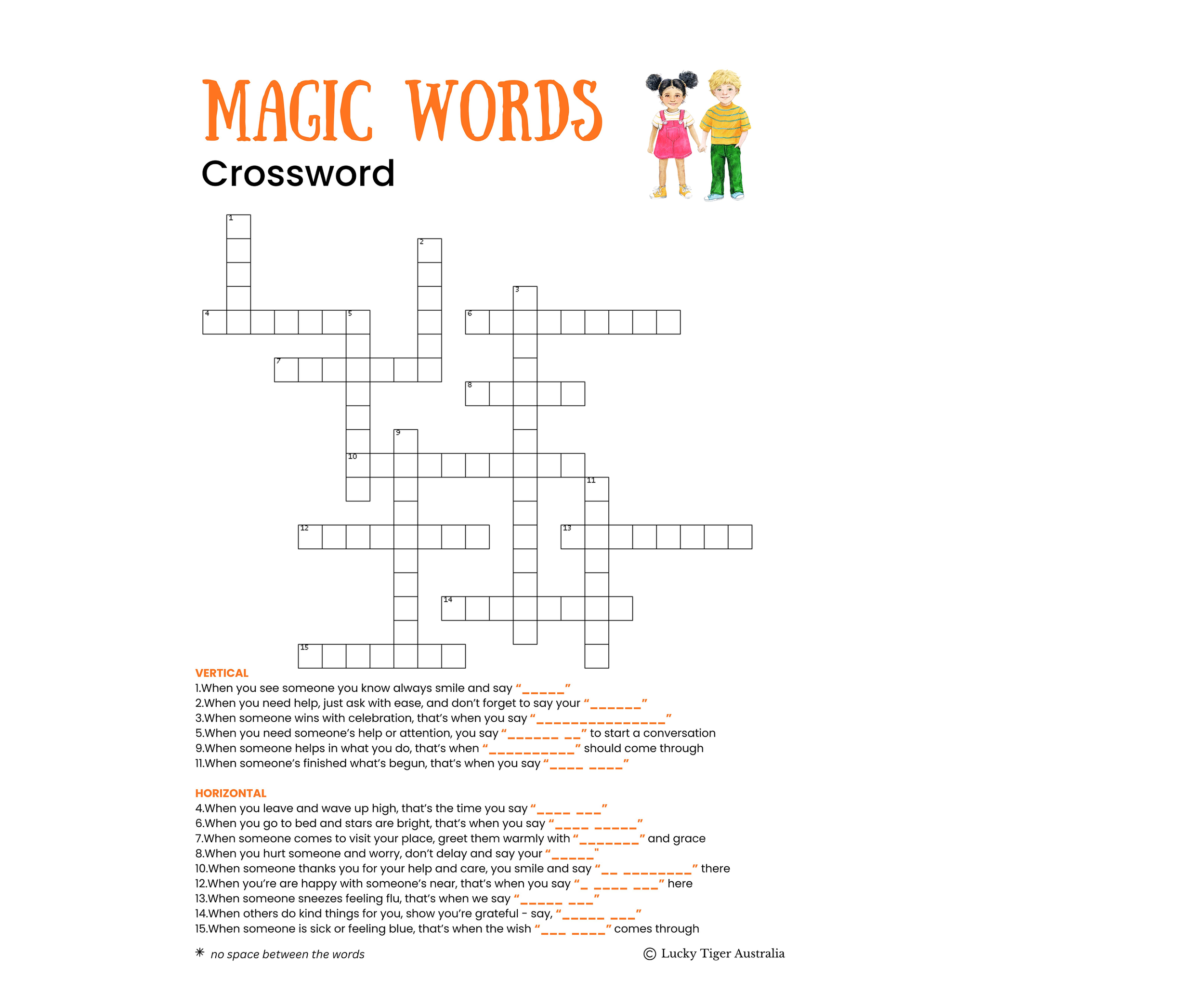 MAGIC WORDS CROSSWORD – FREE PRINTABLE ACTIVITY