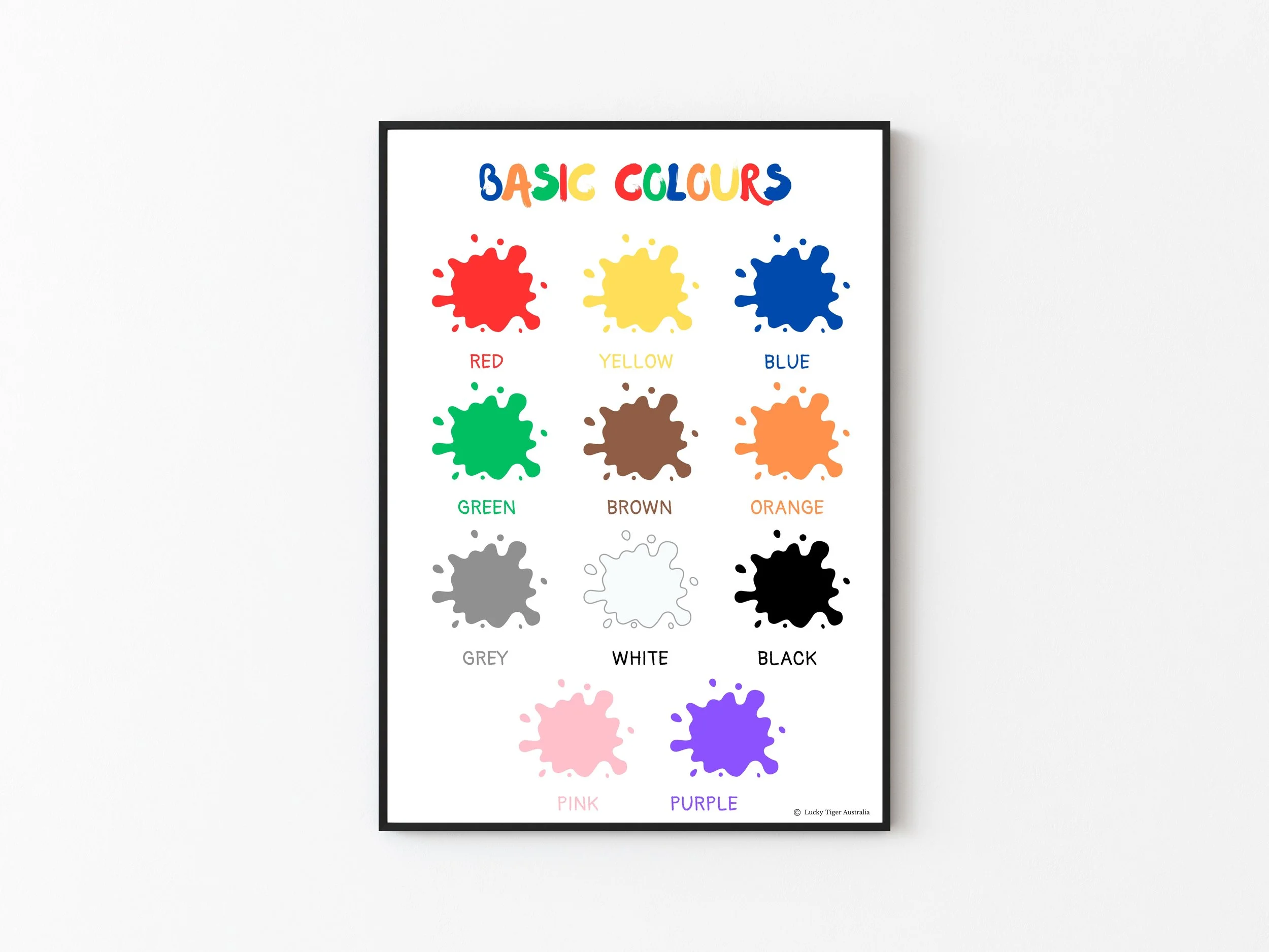 BASIC COLORS A3 PRINTED POSTER