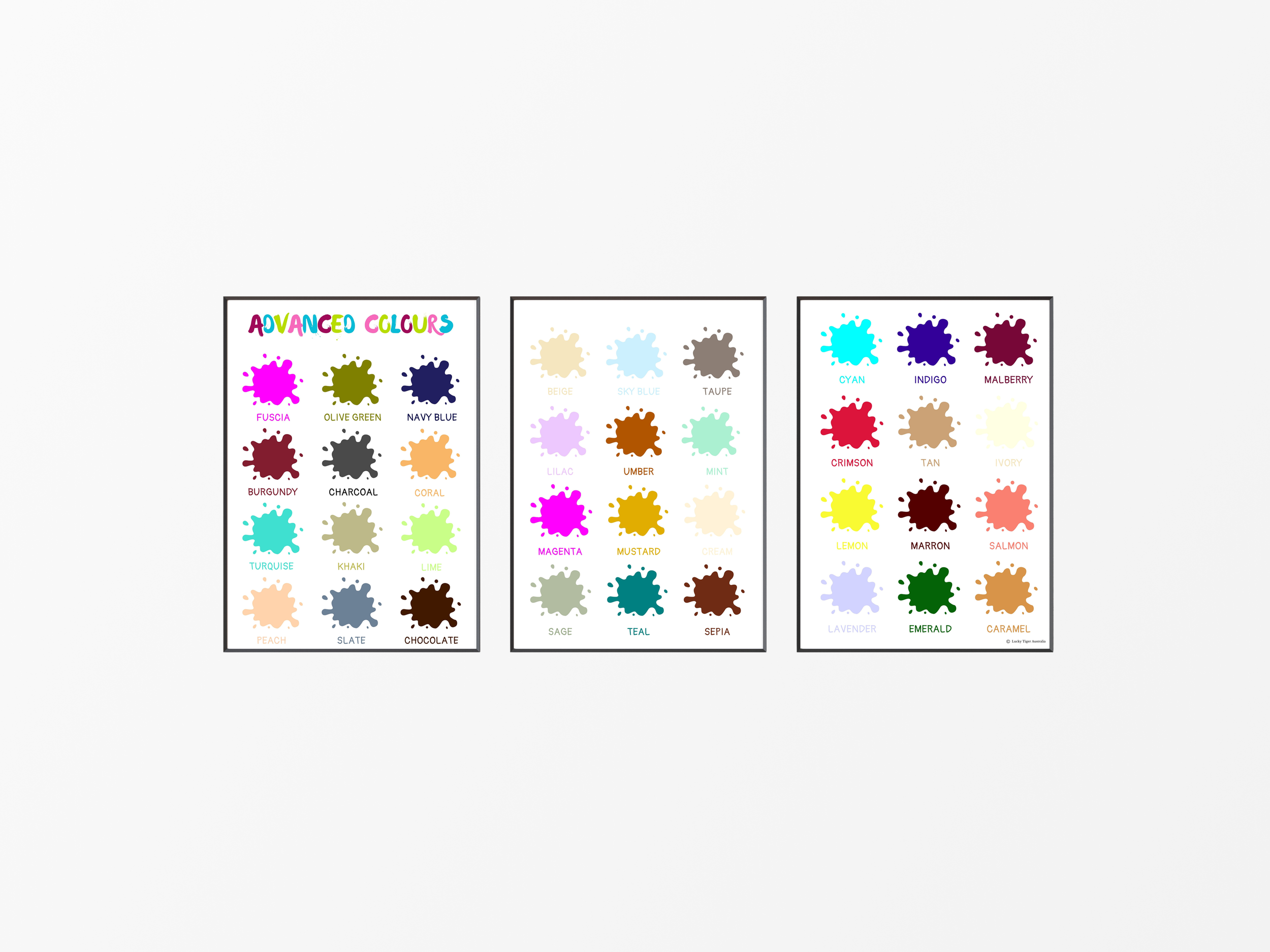 ADVANCED COLORS A3 PRINTED POSTER