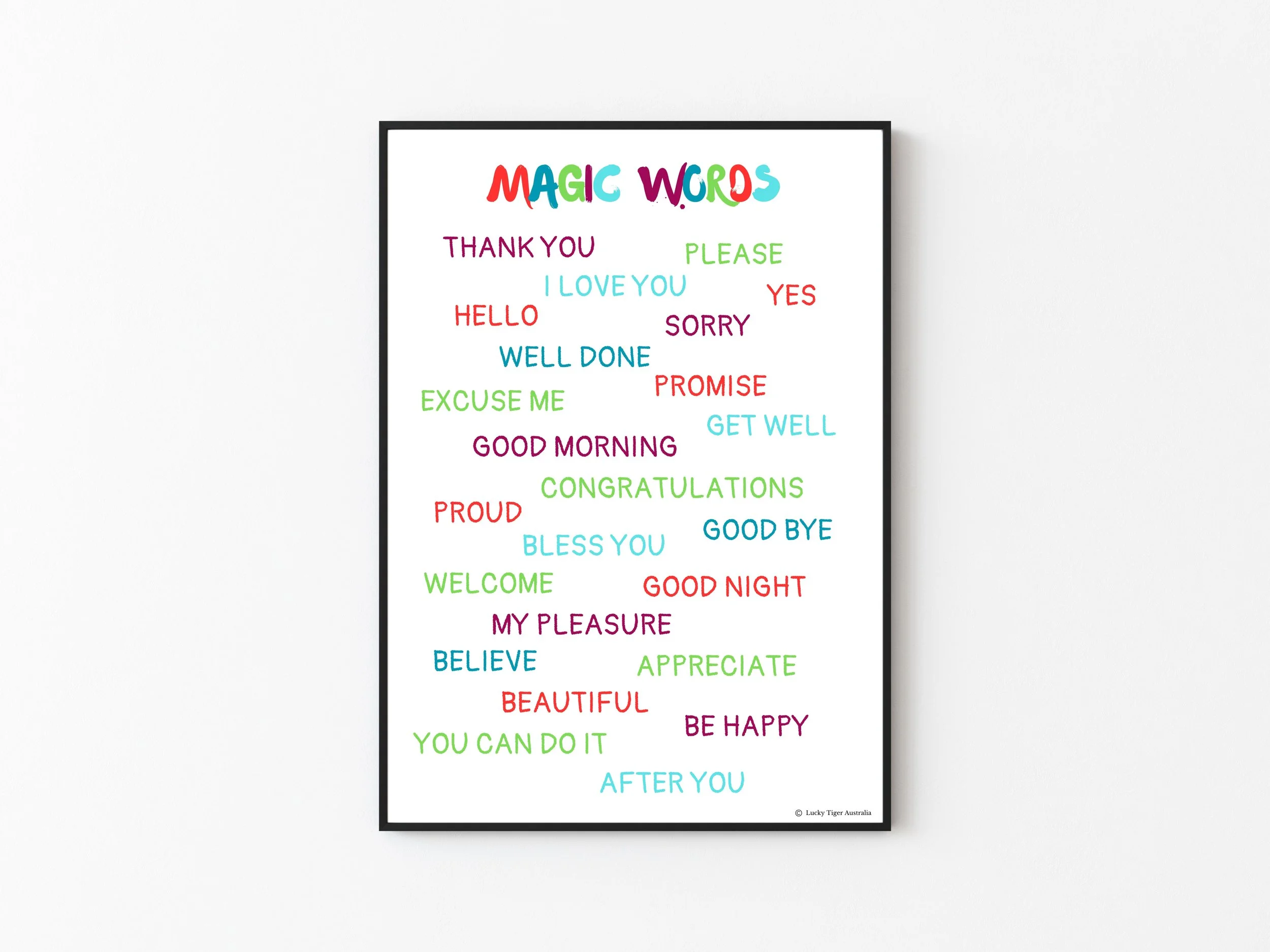 MAGIC WORDS A3 PRINTED POSTER
