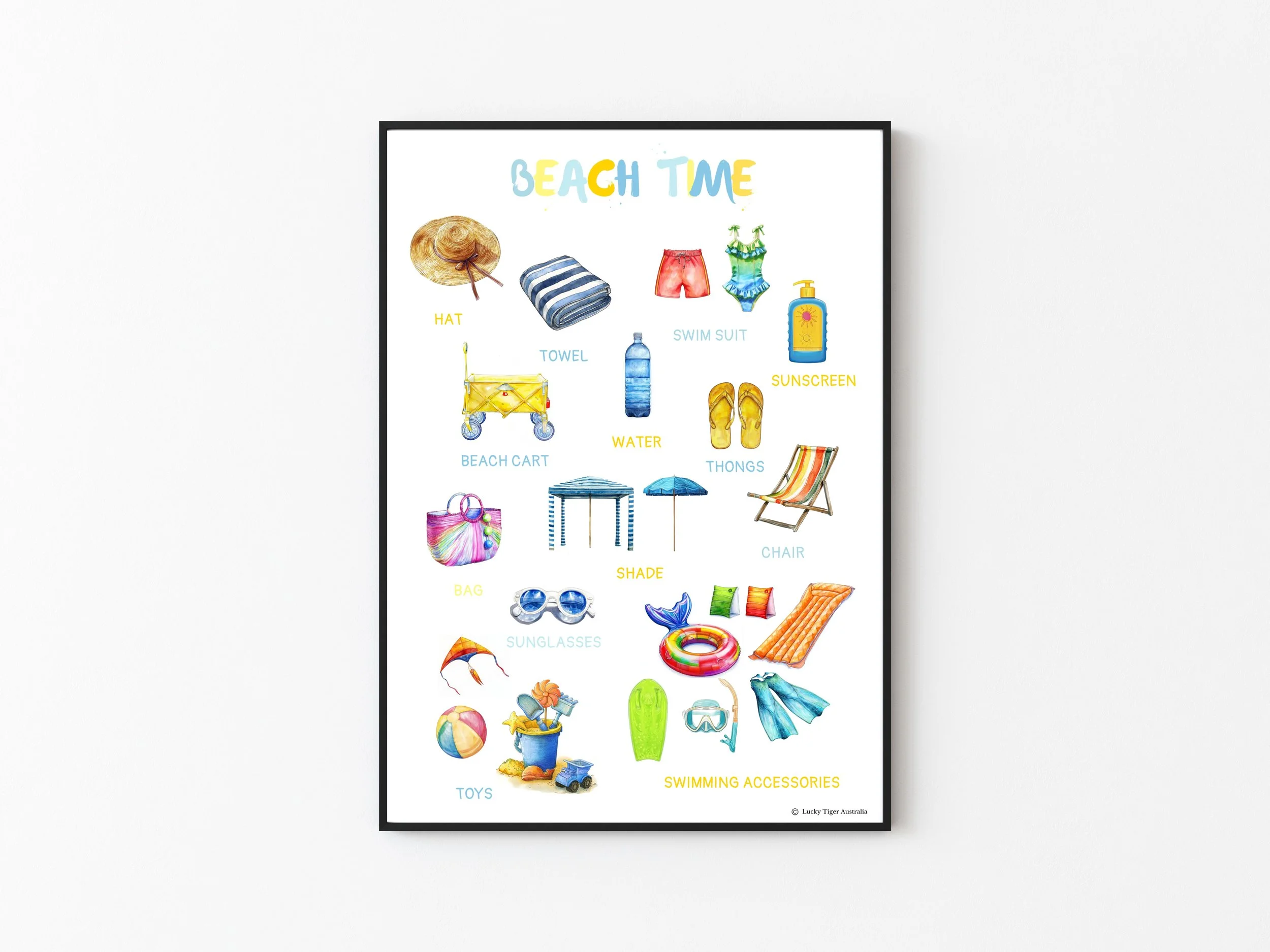 BEACH TIME A3 PRINTED POSTER