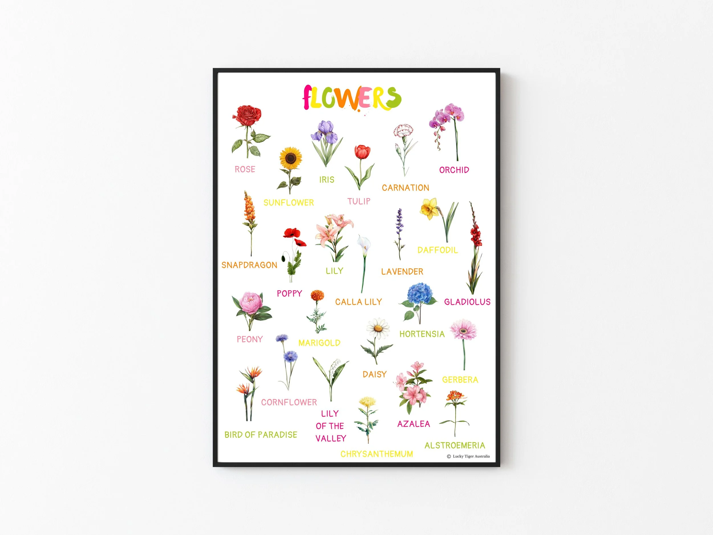 FLOWERS A3 PRINTED POSTER