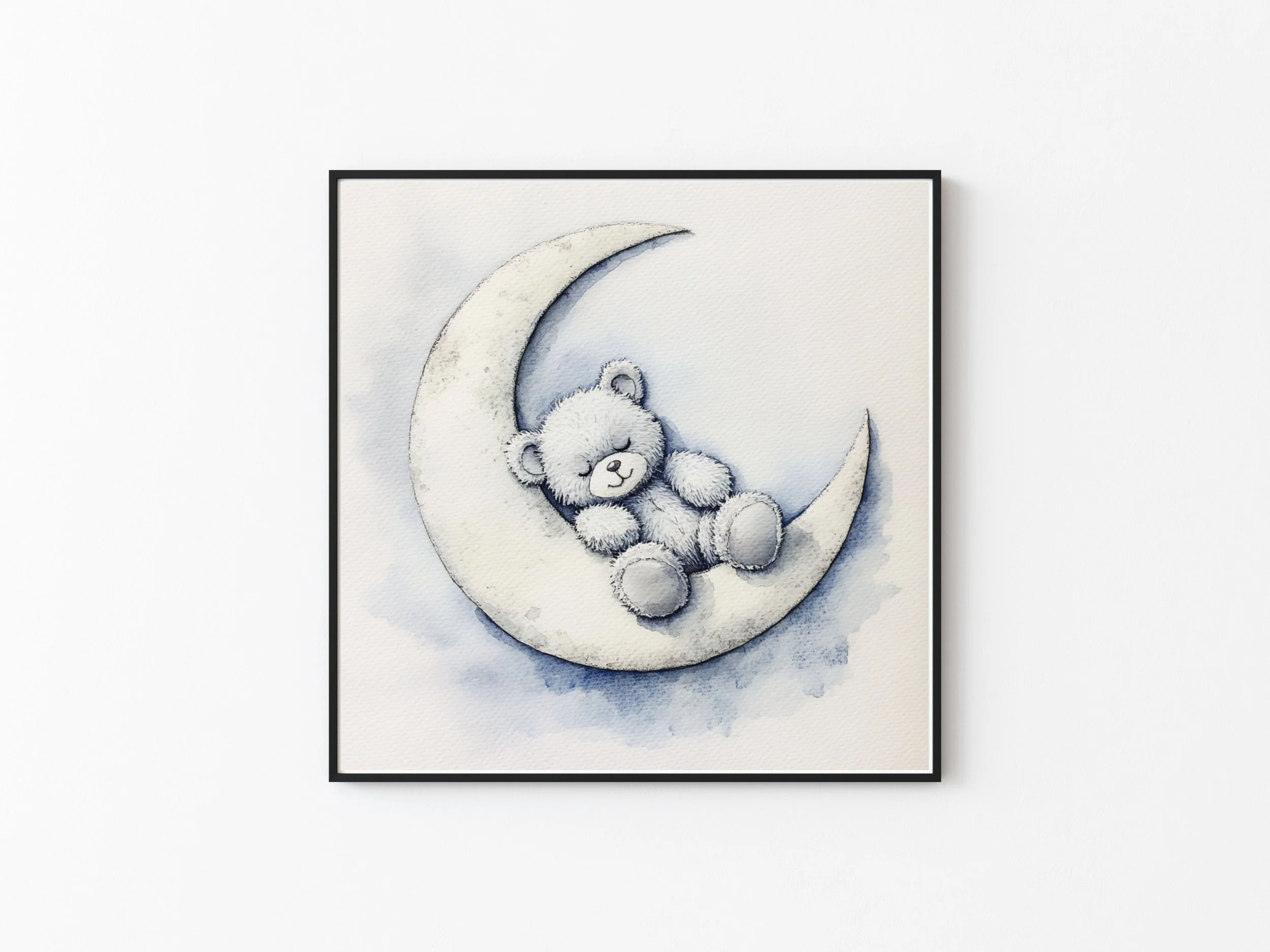 BEAR ON THE MOON NURSERY PRINT
