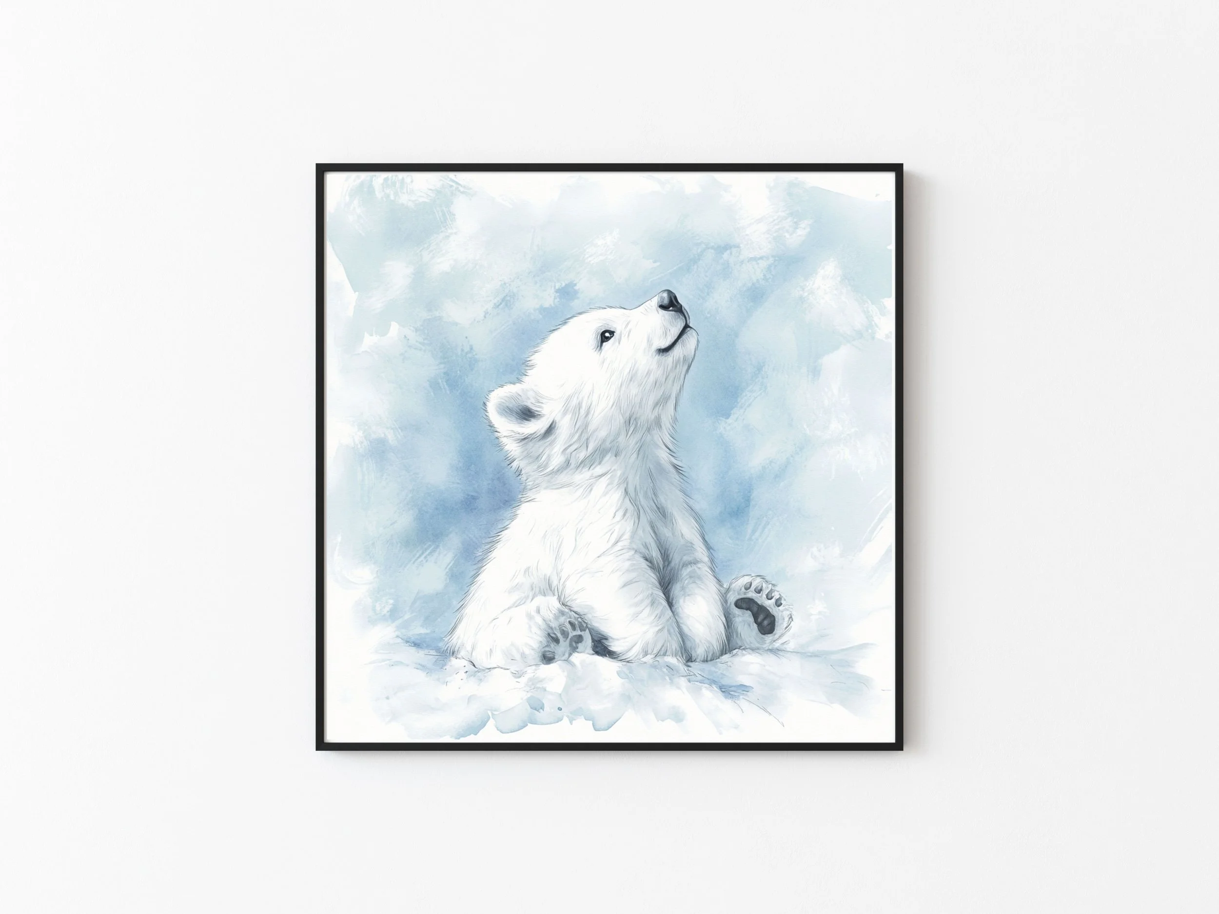 POLAR BEAR CUB NURSERY PRINT