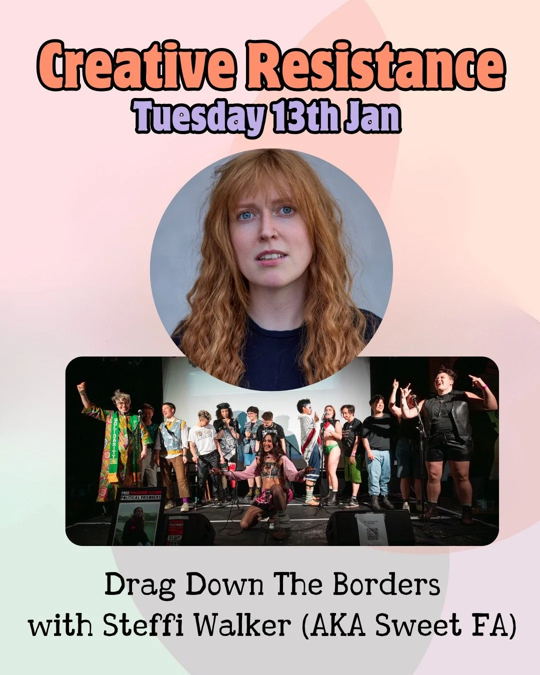 Bechdel Theatre presents a monthly space to get together at QUEERCIRCLE in Greenwich. Sessions are interactive, informal and community-focused, with space for making and building connections between each other. Some sessions may involve getting stuck