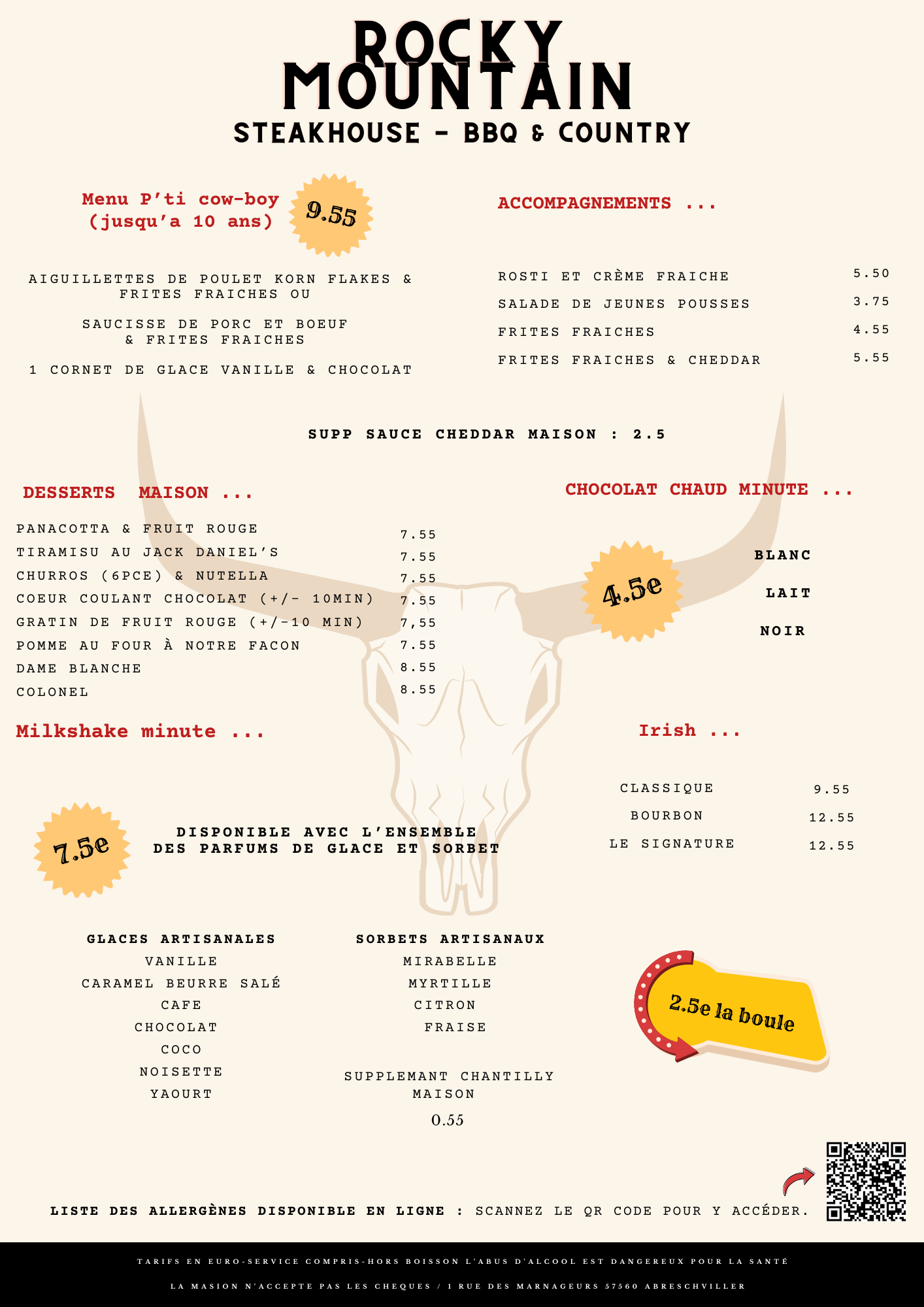 Menu Rocky Mountain Abreschviller