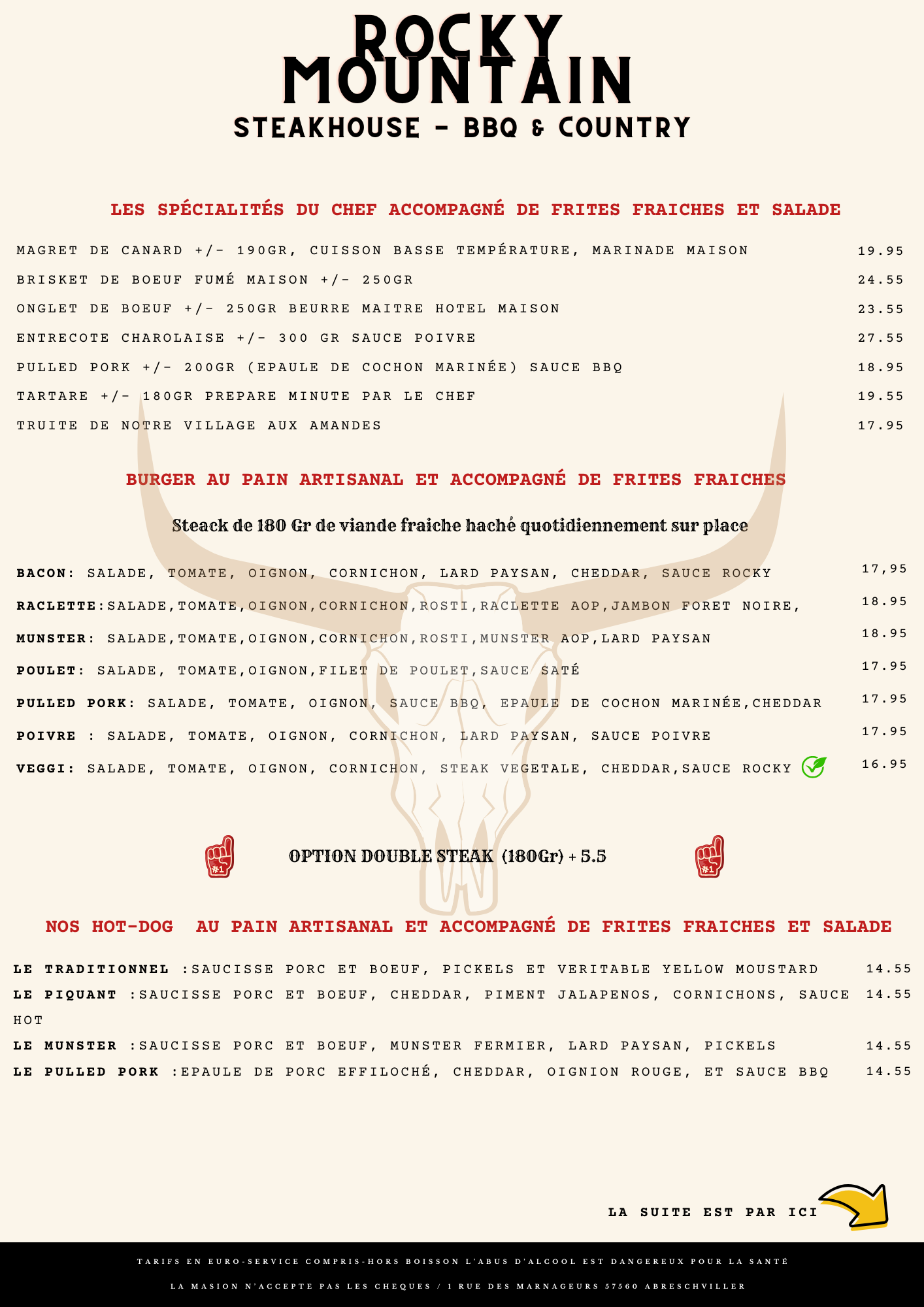 Menu Rocky Mountain Abreschviller