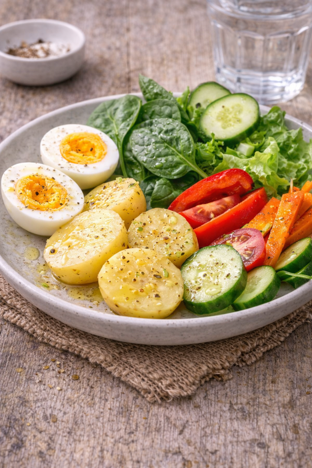 Æg og kartofle talerken