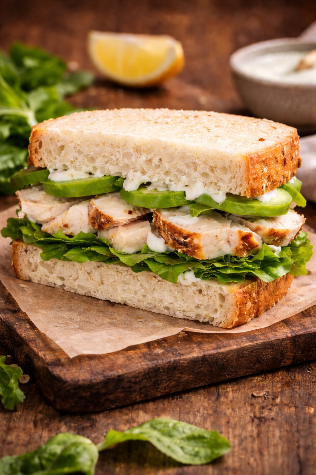 Oldes Kylling sandwich i kartoffelbrød