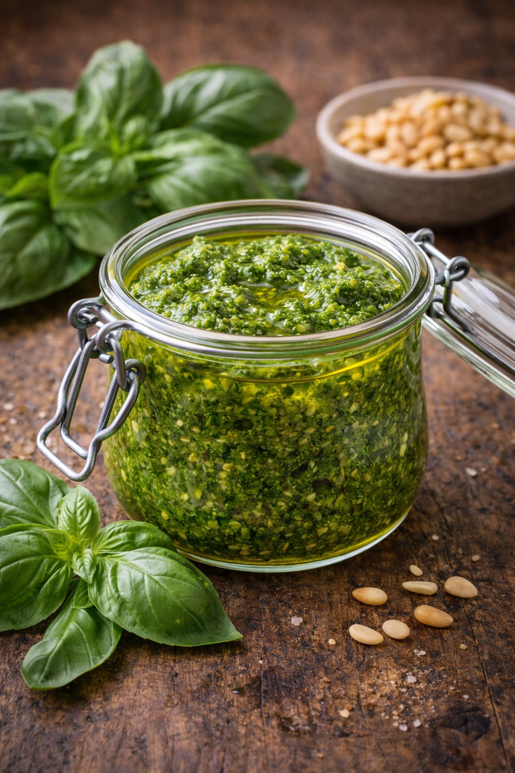 Klassisk Hjemmelavet Basilikumspesto