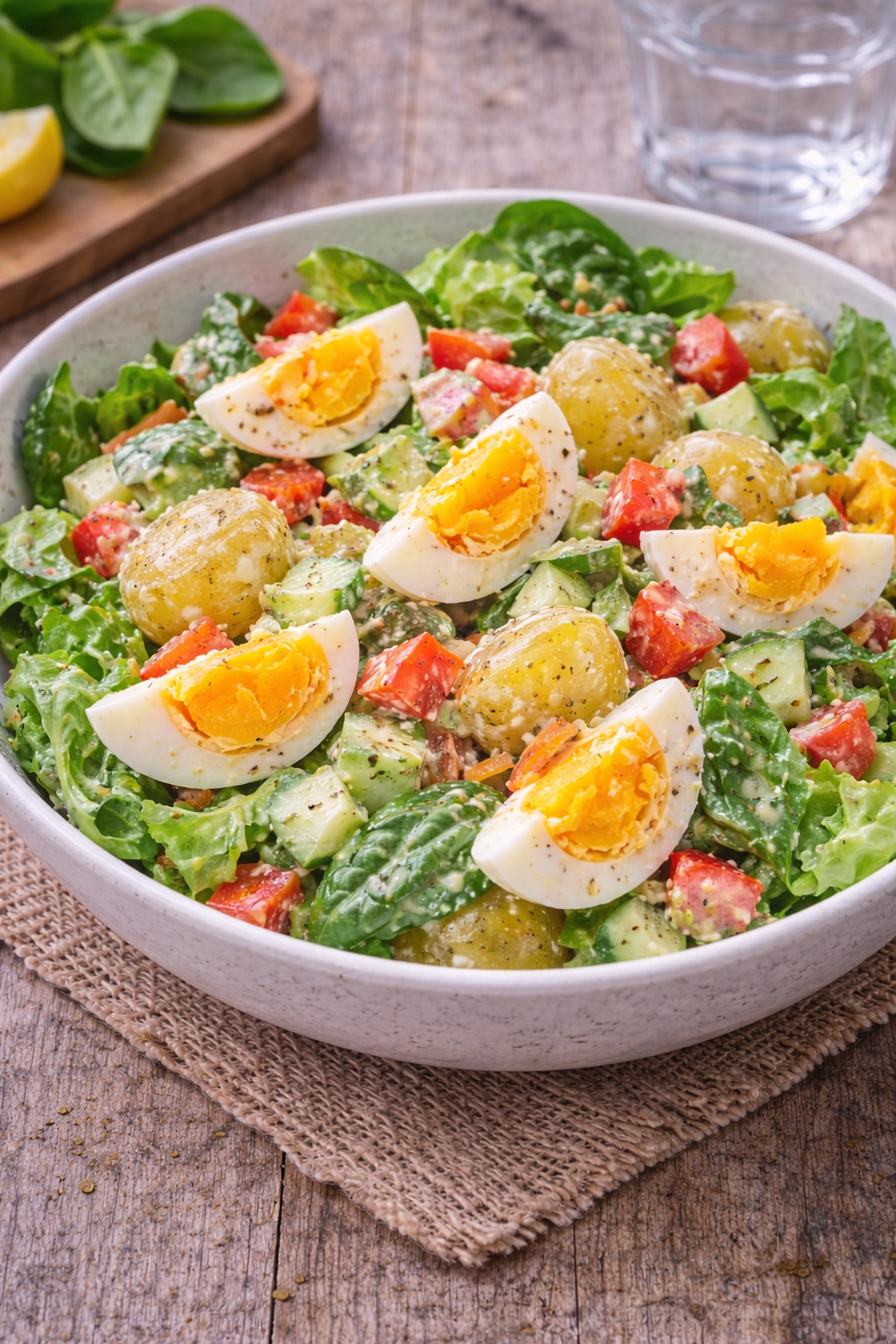 Kartoffel salt med æg