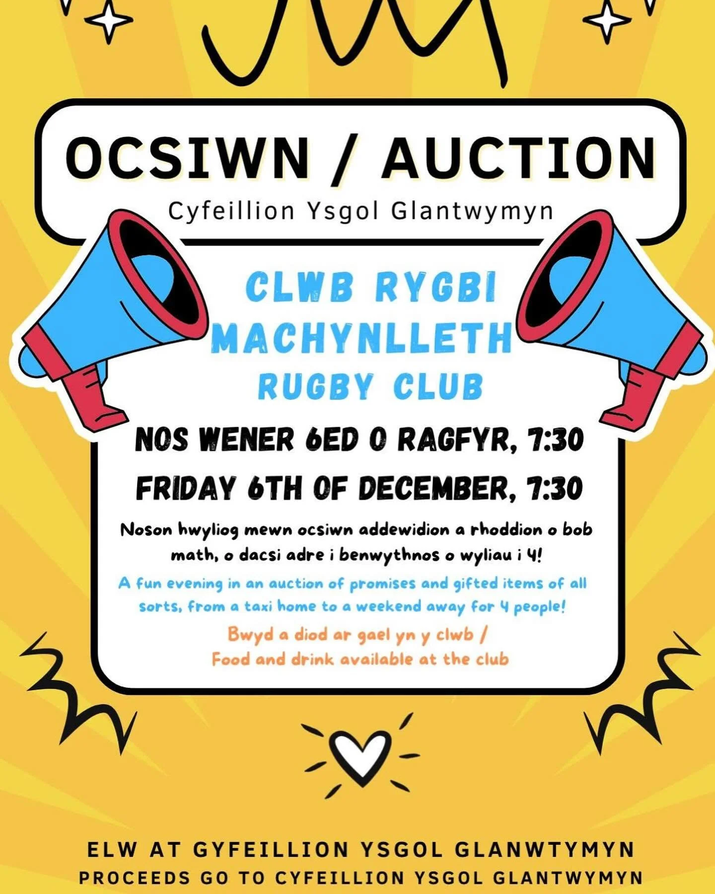 ⭐️⭐️ We have donated a &lsquo;Two night stay in Cut Mawr for upto 4 people with use of Hot Tub&rsquo; (ITEM 79) for a promise auction raising money for Huw Ifan&rsquo;s school. 
*excluding school holidays and bank holiday weekends

Follow the link be