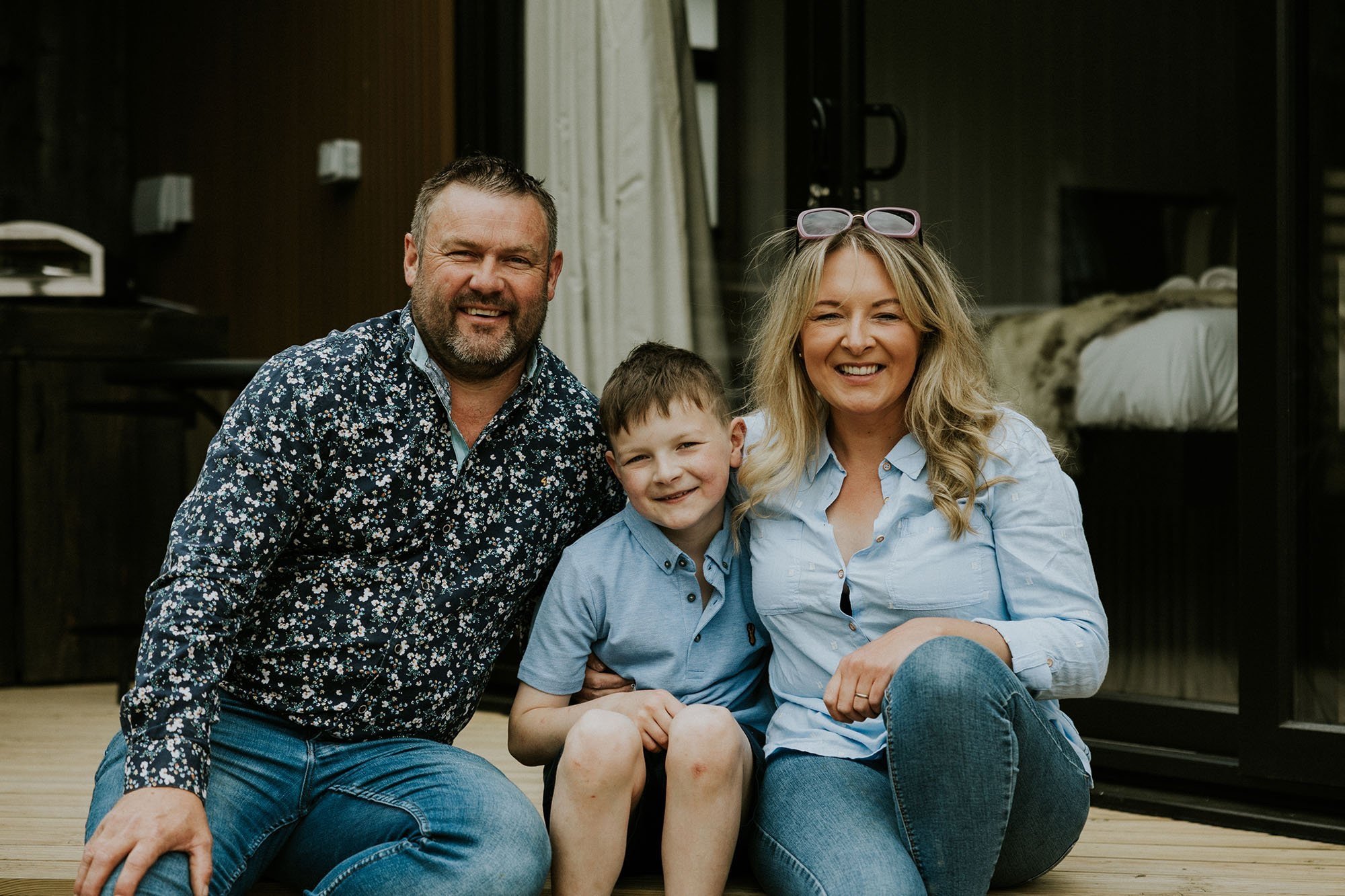 Wesh family farm stays, with unique shepherds huts built by Andy on the farm.