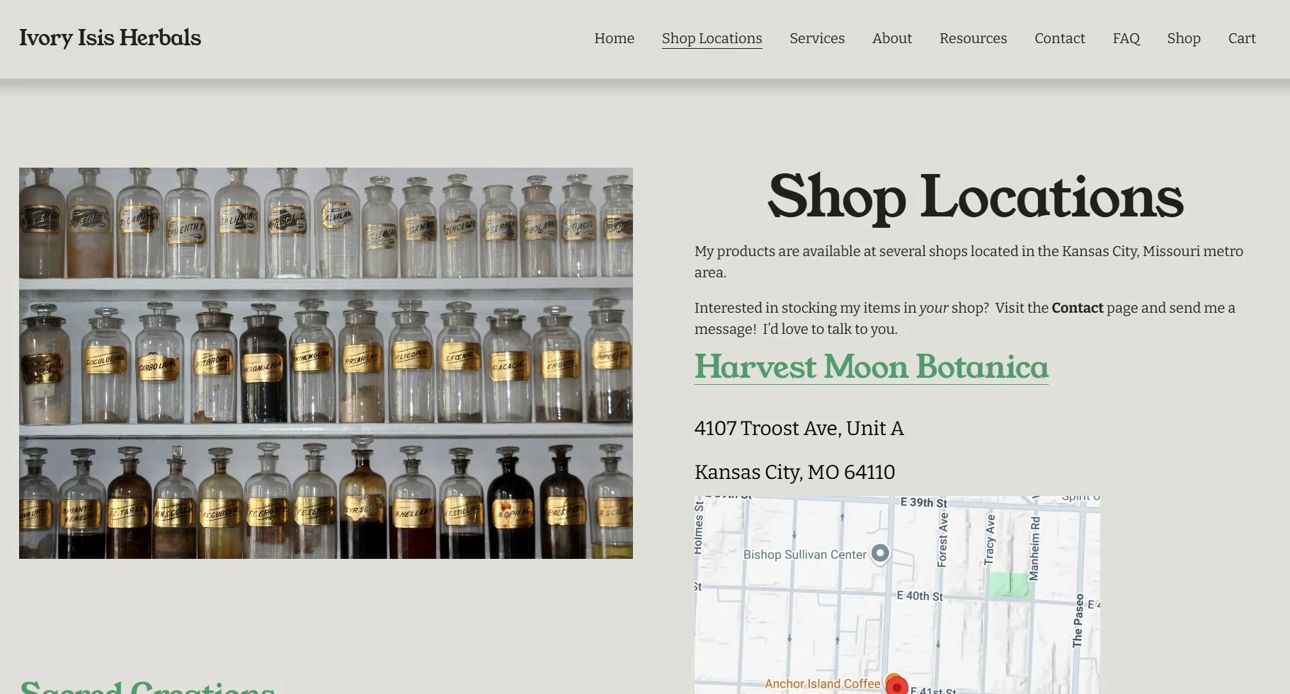 Herbals - Shop Locations Top