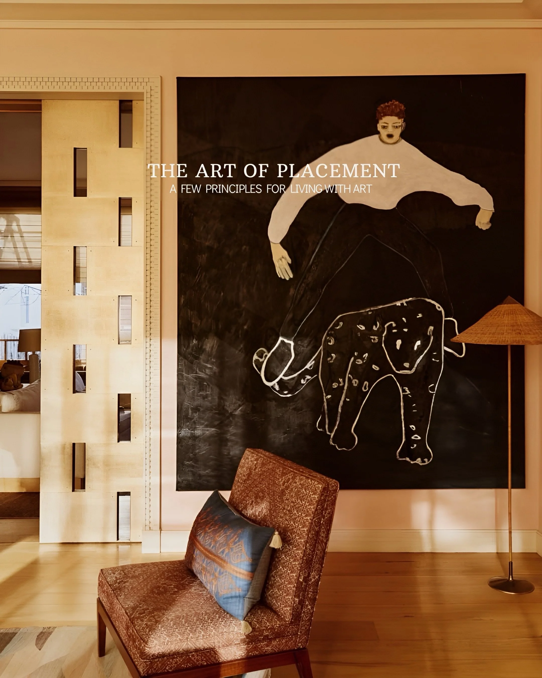 Where art sits in a room matters just as much as the work itself.

The scale its relationship to the furniture, and even the space left around it can make a difference.

#artininteriors