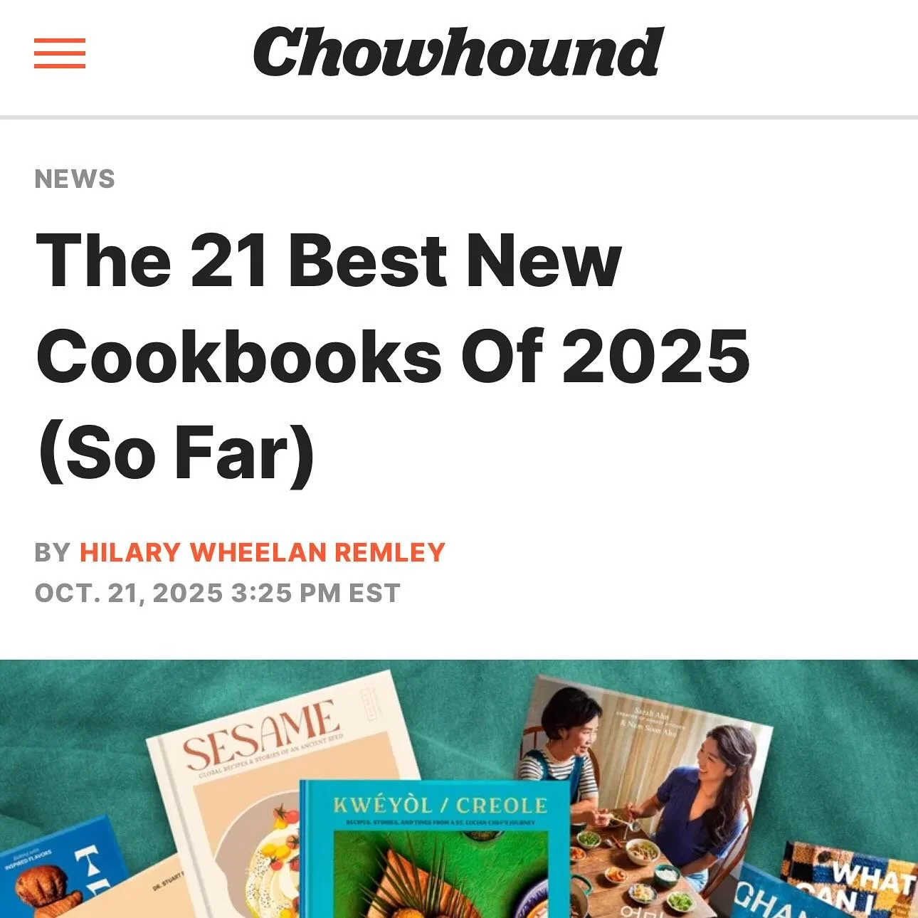 Thank you @chowhound for including Family Thai on your list for 2025!!! ππΎπππΌπ«Άπ½
Available now wherever books are sold!!! 
#familythai #cookbook #bestof #thaifood @thailandinsider @thaiselectusa #tasteofthailand @abramsbooks @monacreative