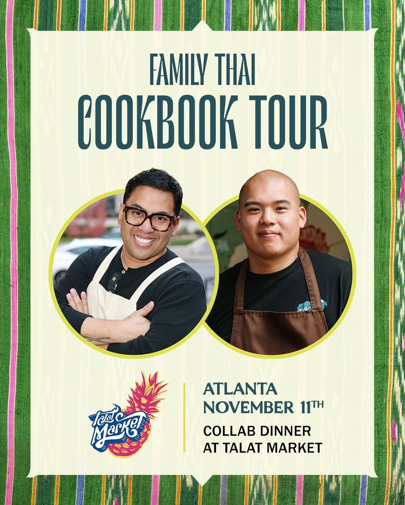 Family Thai x Talat Market, Atlanta
Tonight&rsquo;s the night!!! @parnass_lim and @arnoldmyintbna are ready to cook up a much anticipated celebration of Thai food that only two guys living in the south cooking Thai food could do.  We&rsquo;re pretty 