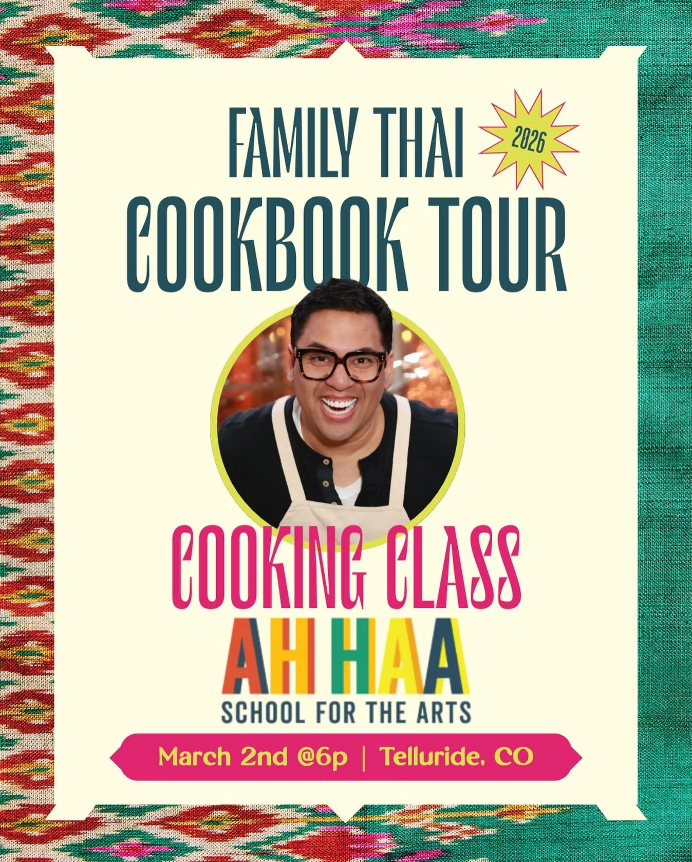 Telluride x Thailand Cooking Class
On Monday March 2nd @arnoldmyintbna will be teaching a Taste of Thailand cooking class in support of @ahhaaschooltelluride. This will be a hands on tutorial exploring chef&rsquo;s take on the Thai food he grew up wi