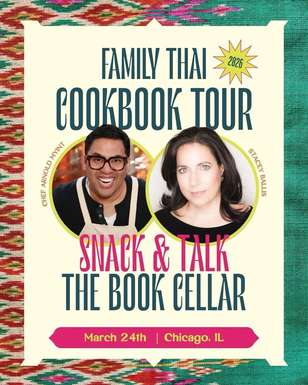 Family Thai x Book Cellar Chicago
Tomorrow! Tuesday March 24th, 6:30 pm

I&rsquo;ve been in Chicago this week for book tour and the events have been going great! And I can&rsquo;t wait for this book talk tomorrow @bookcellarchicago with @stacey.balli
