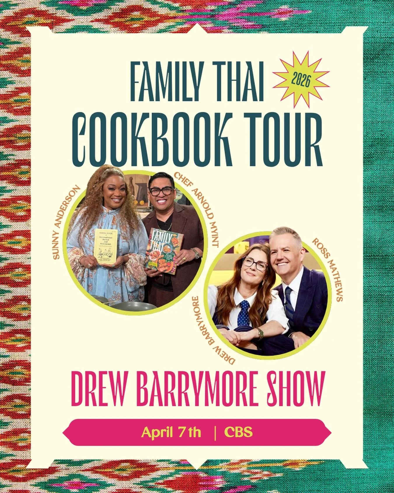 Family Thai x Drew Barrymore 
This cookbook tour hustle is real. And this stop is definetly one &ldquo;for the books&rdquo;. I took a quick trip to NYC to promote and cook Family Thai, Bringing the Flavors of Thailand Home. 

Tune in @thedrewbarrymor