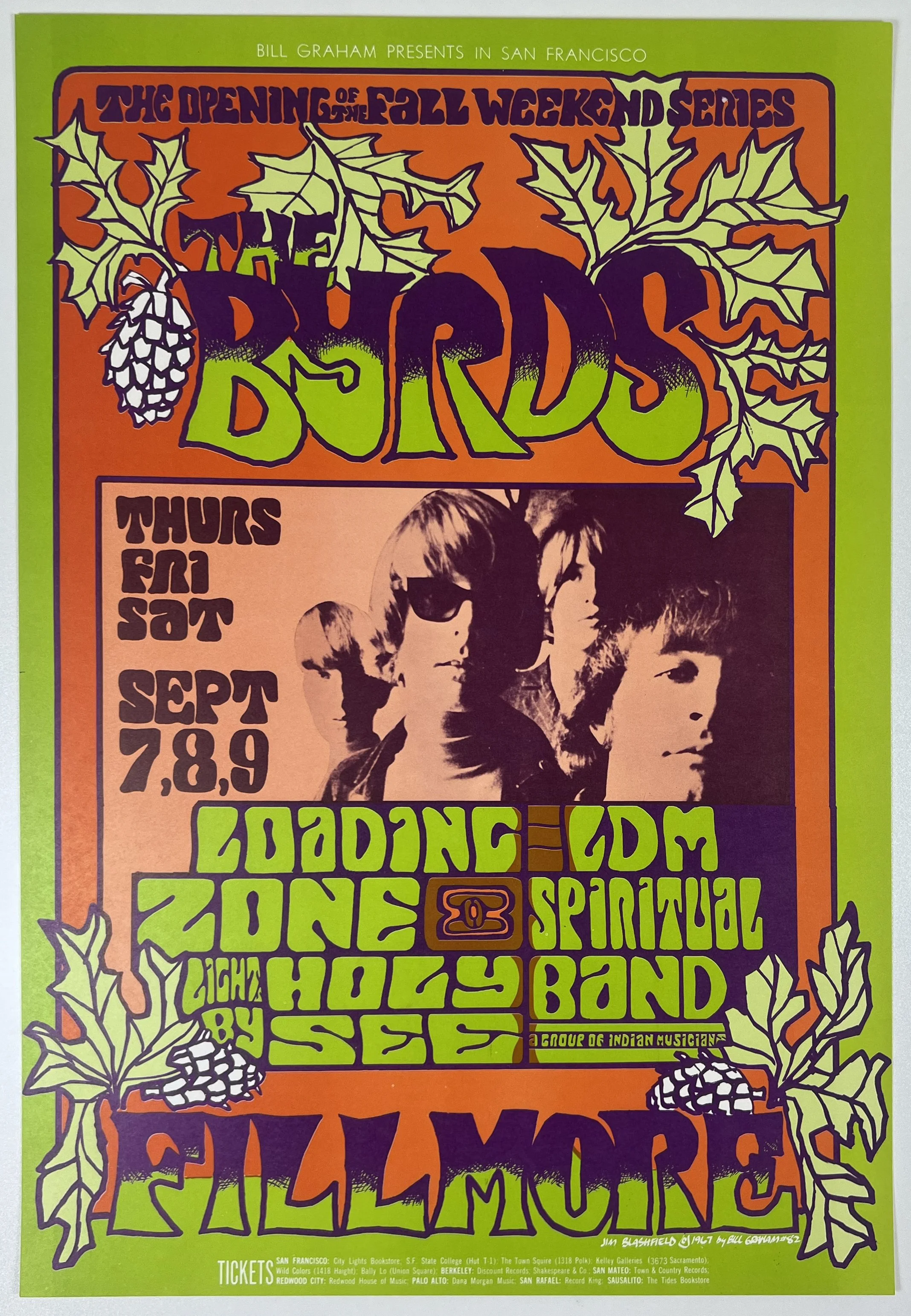 BG-082 The Byrds Poster - San Francisco - Sep 7, 1967