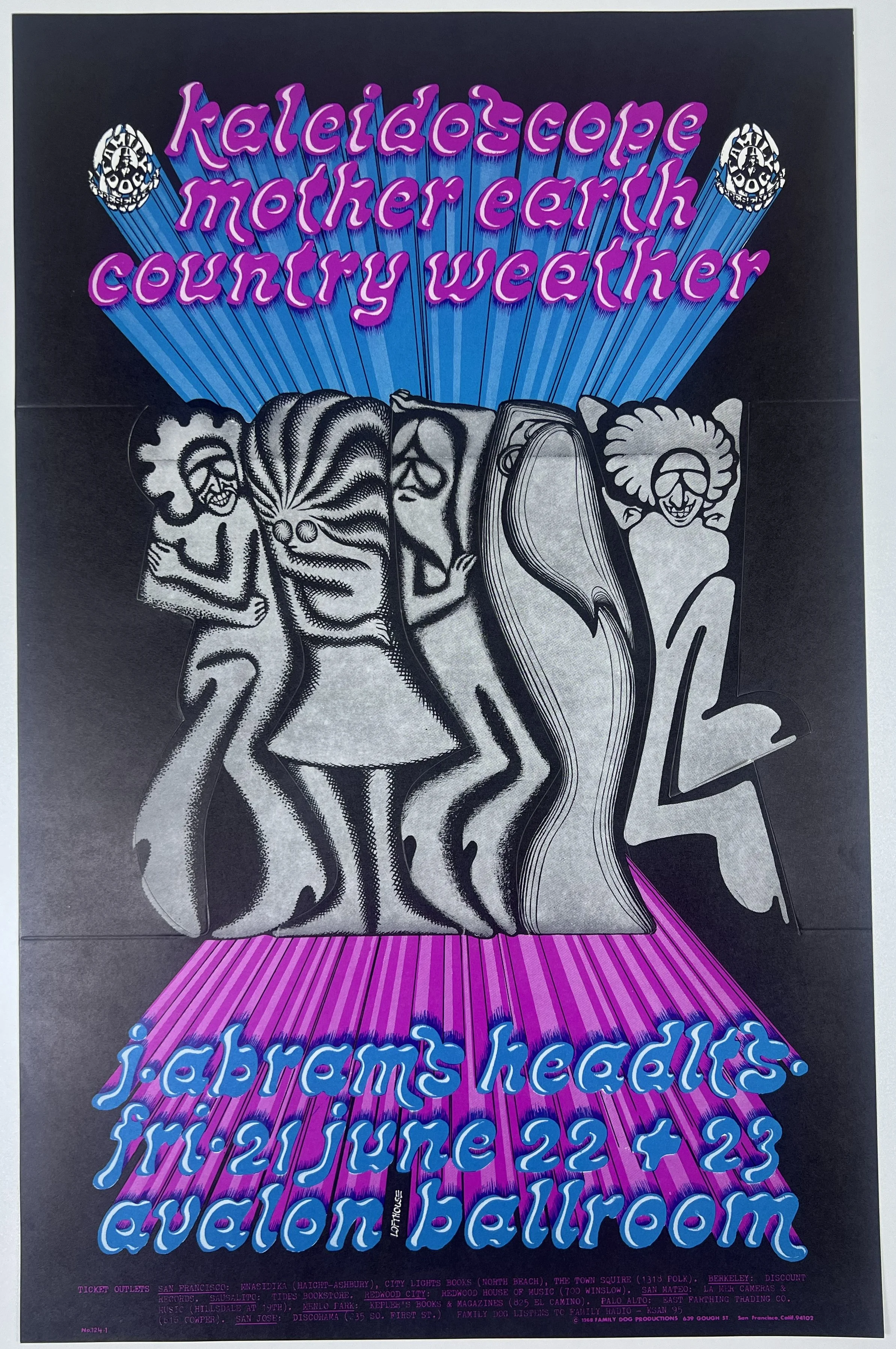 FD-124 Kaleidoscope Poster - San Francisco - June 21, 1968