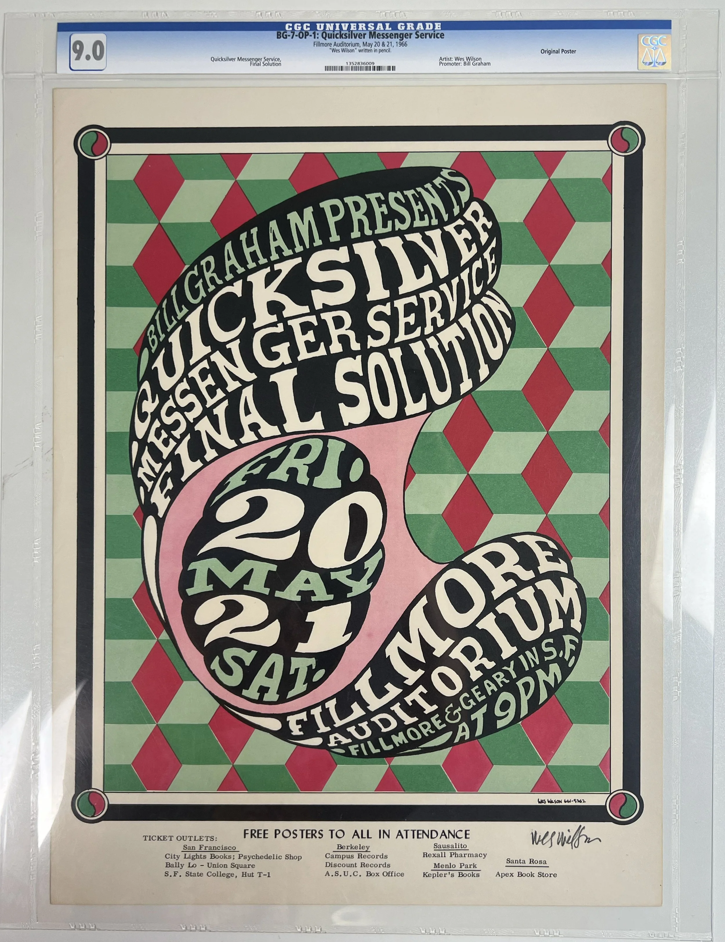 BG-007 Quicksilver Messenger Service Poster - San Francisco - May 20, 1966