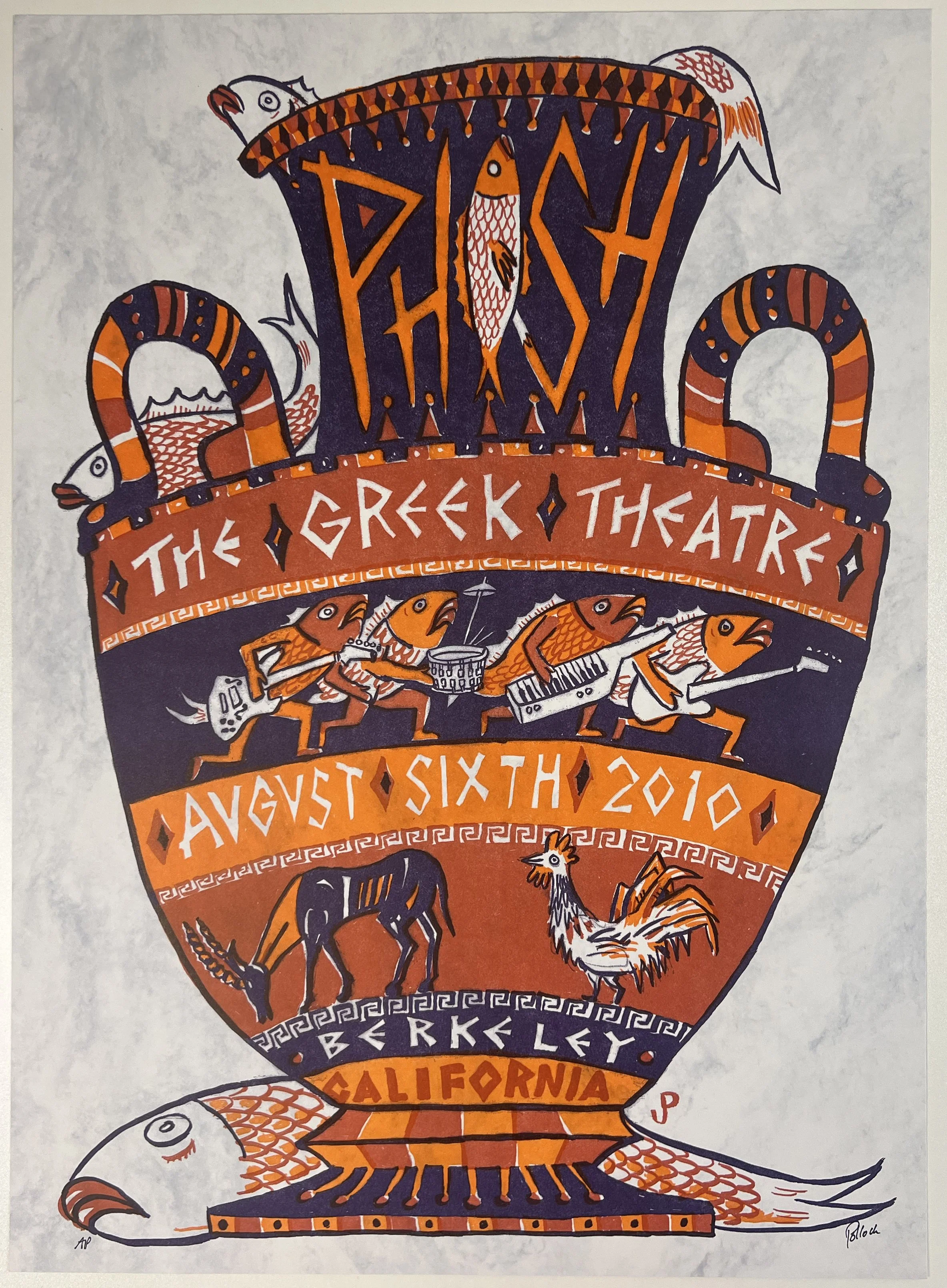 Phish Poster - Berkeley - Aug 6. 2010