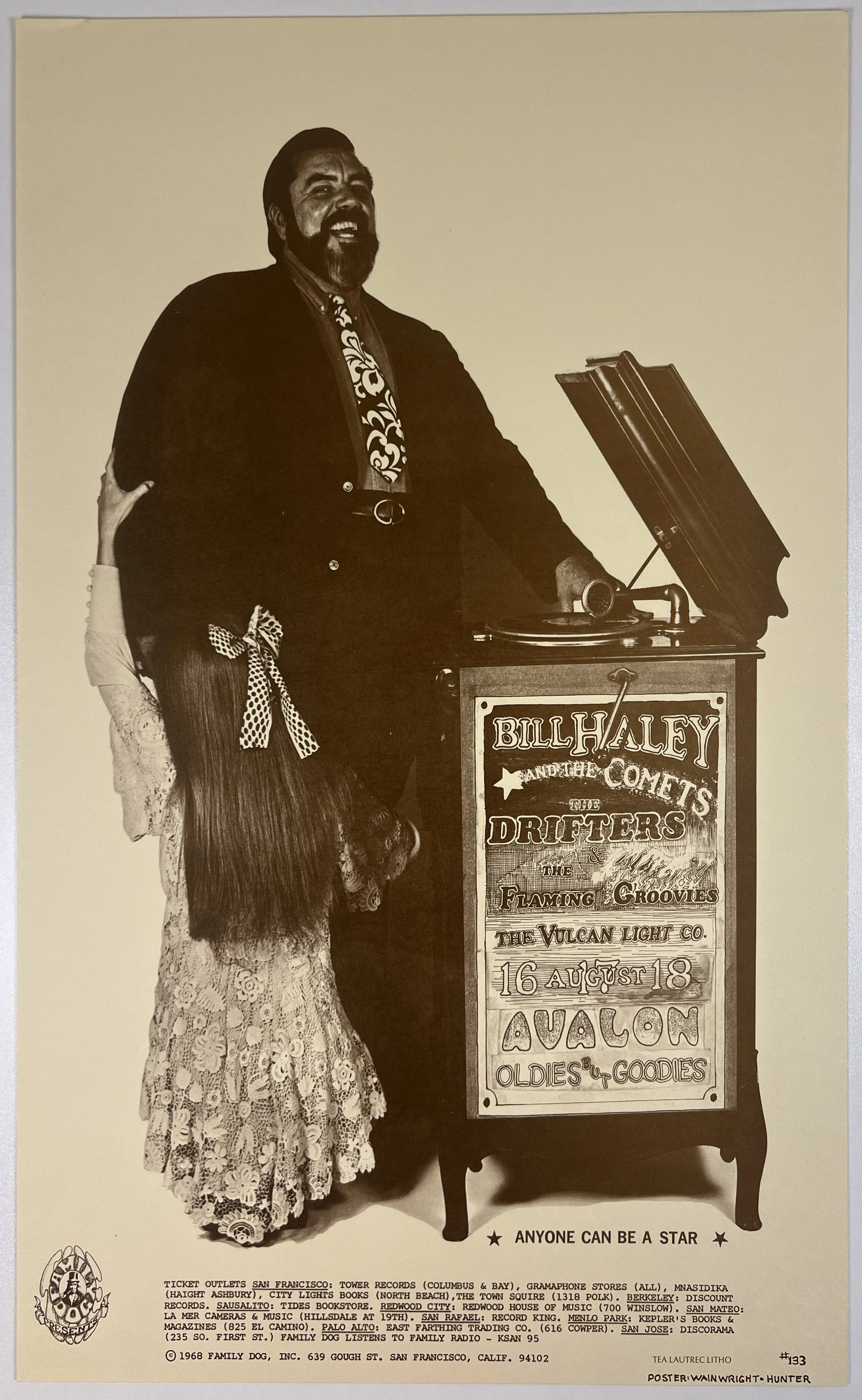 FD-133 Bill Haley and the Comets Poster - San Francisco - Aug 16, 1968