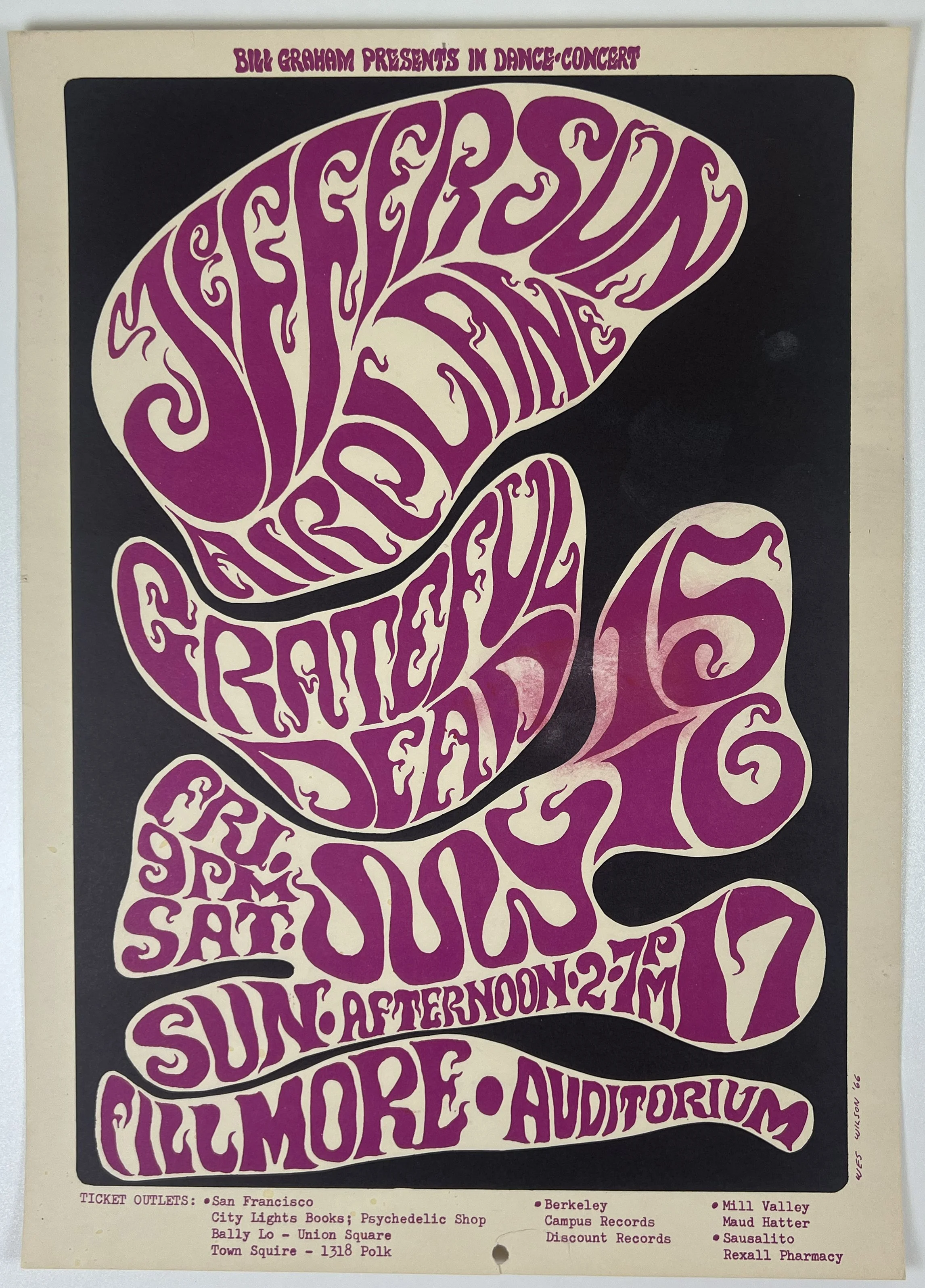 BG-017 Jefferson Airplane Poster - San Francisco - Jul 15, 1966