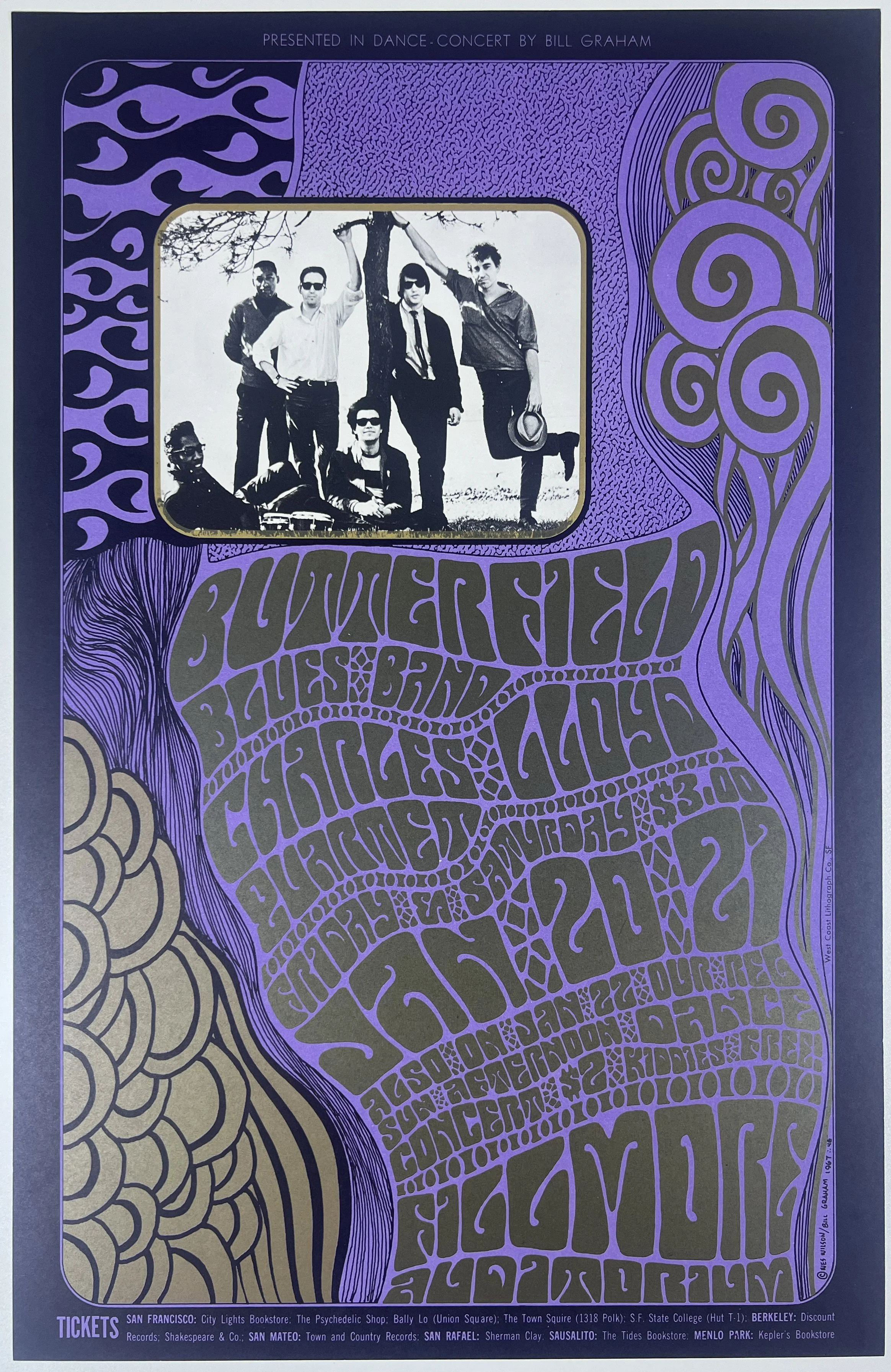 BG-046 Paul Butterfield Blues Band Poster - San Francisco - Jan 20, 1967
