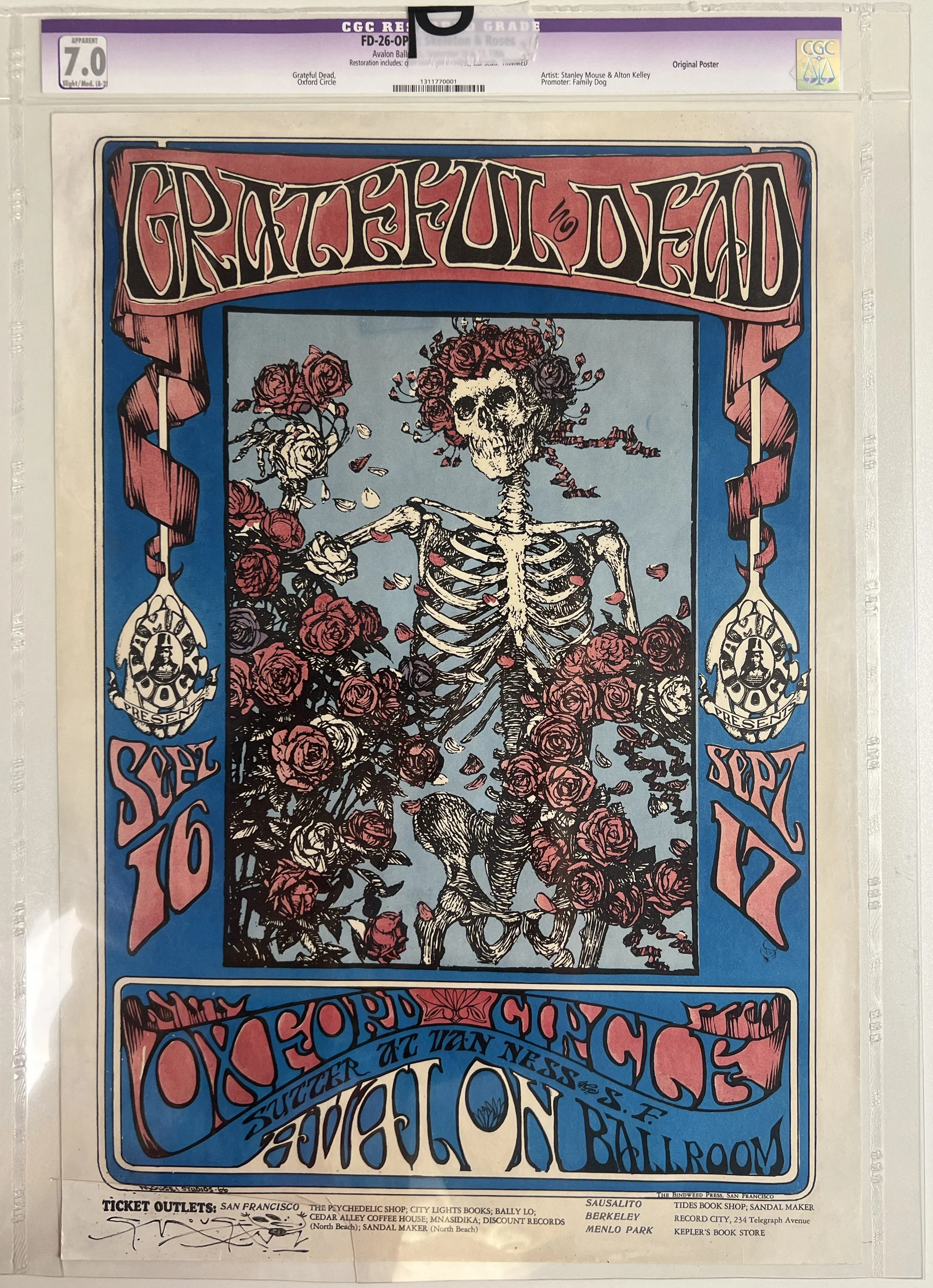 FD-026 Grateful Dead Poster - San Francisco - Sep 16, 1966
