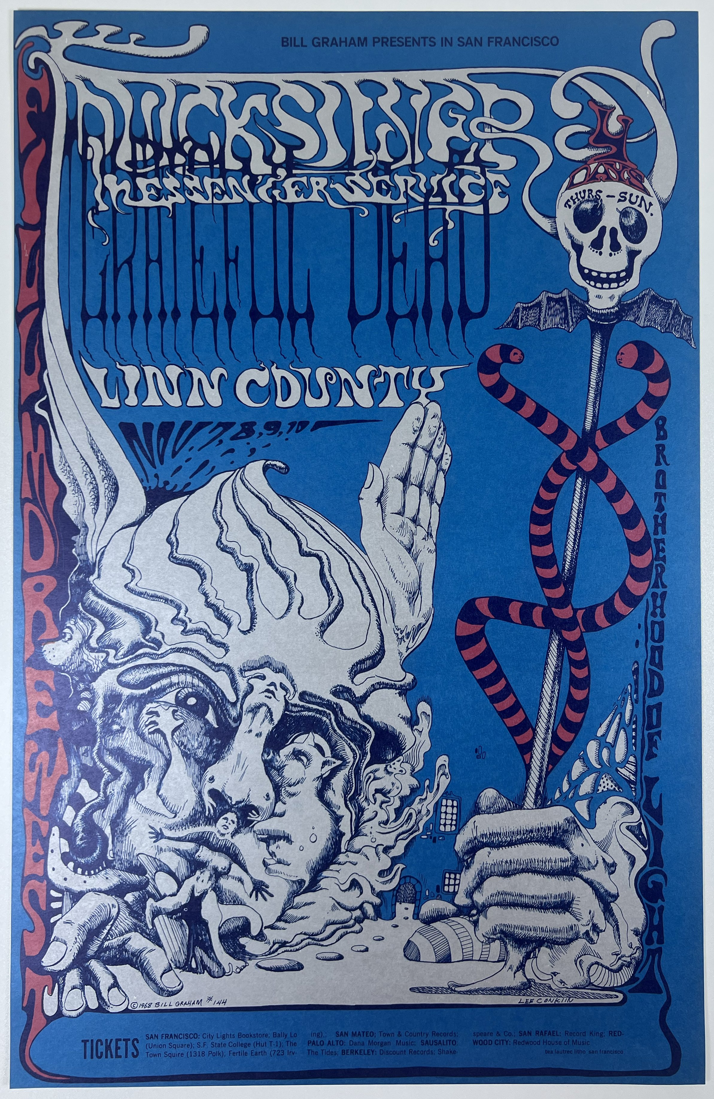 BG-144 Quicksilver Messenger Service Poster - San Francisco - Nov 8, 1968