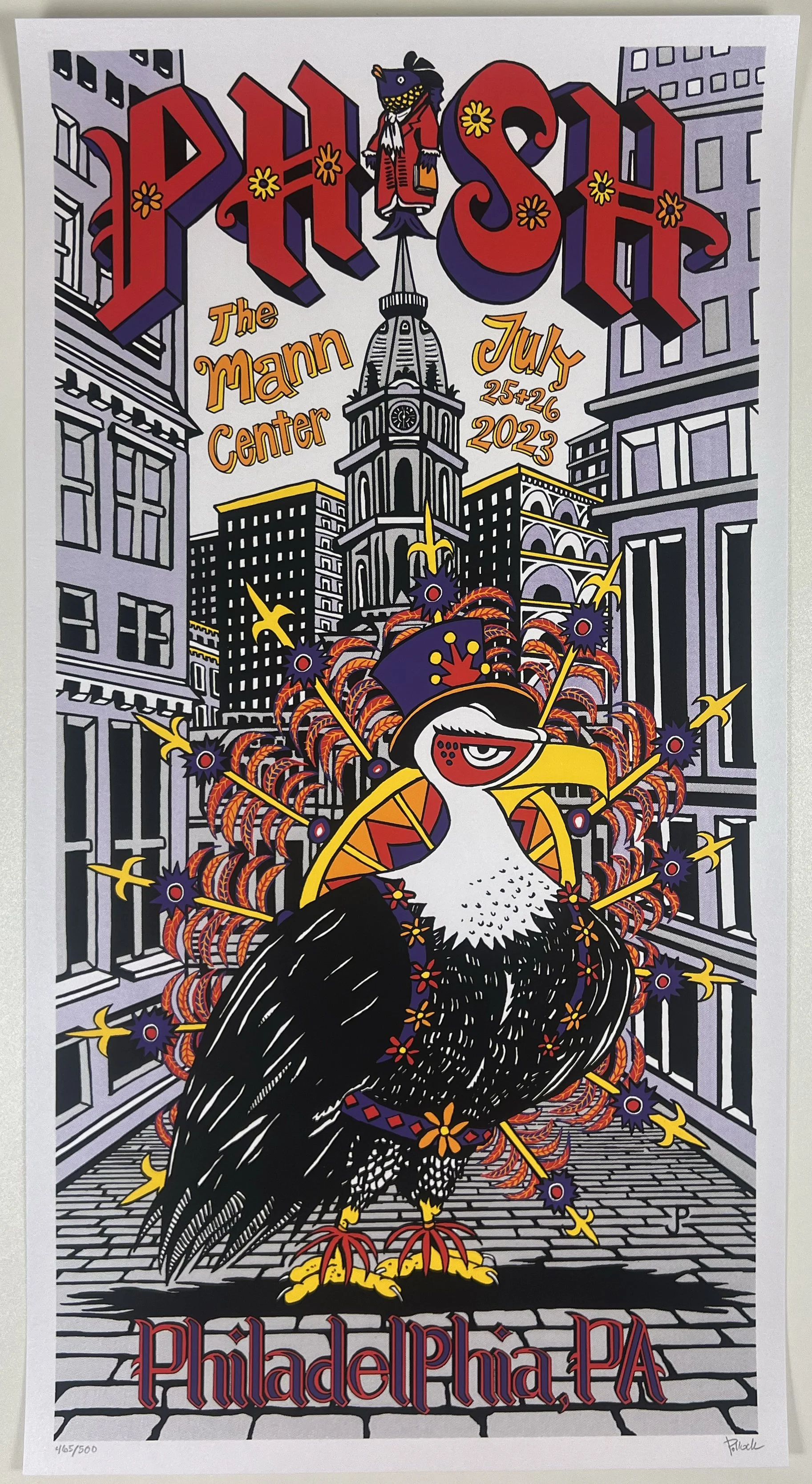 Phish Poster - Red Variant - Philadelphia - July 25-26, 2023