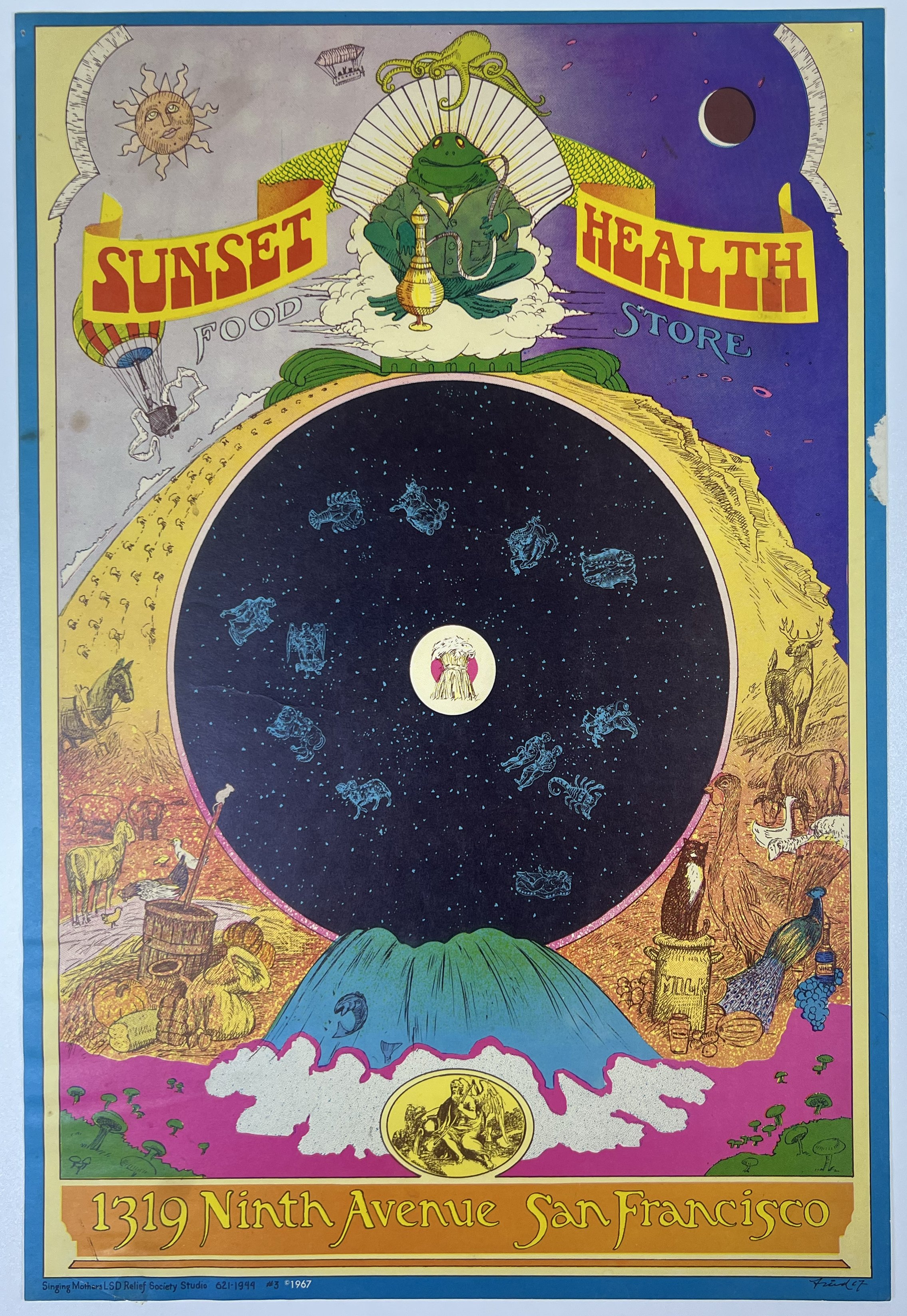 Sunset Health Food Store Poster - San Francisco - 1967